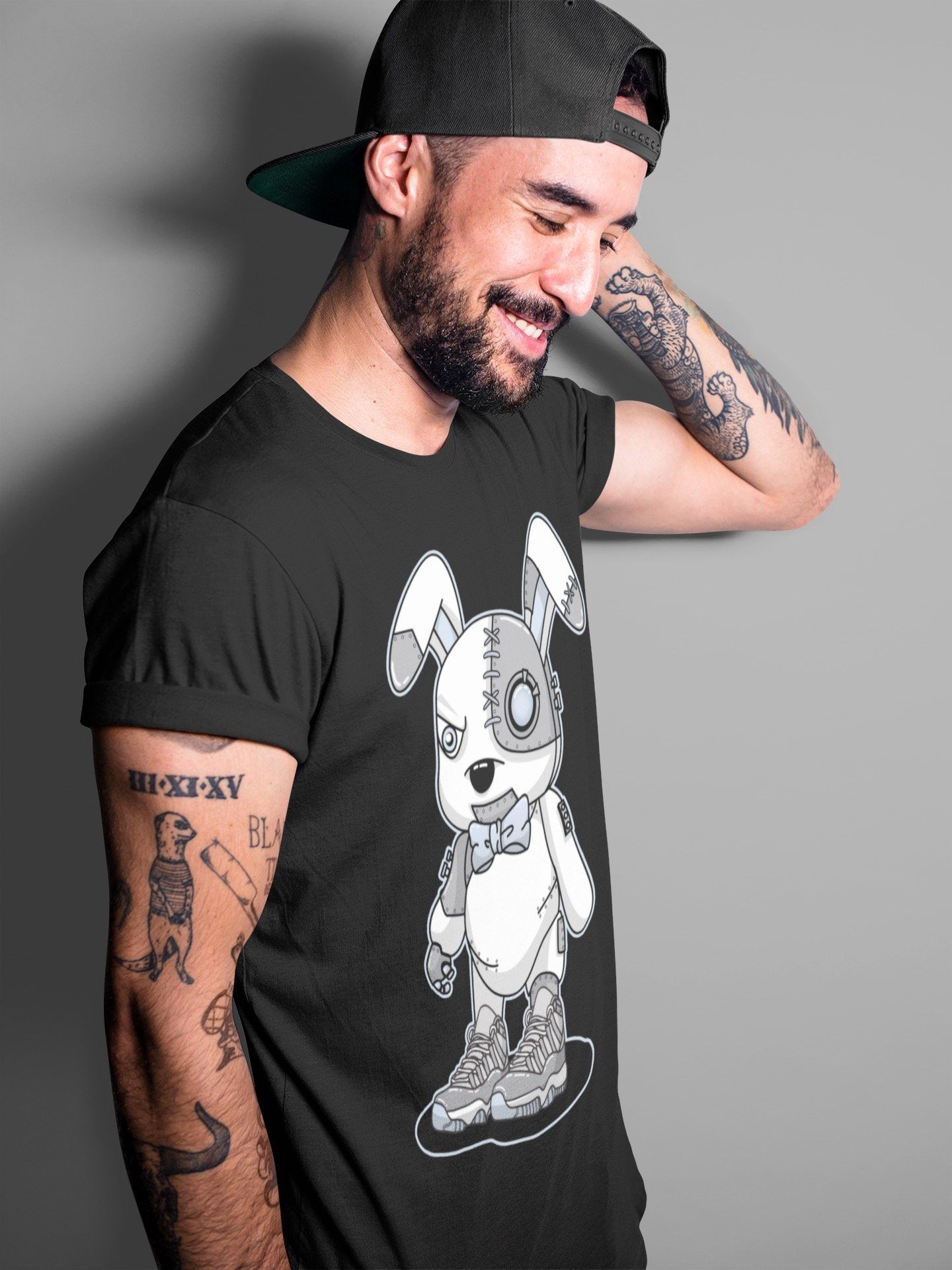 Cyborg Bunny Unisex Tops - Air Jordan 11 Cool Grey