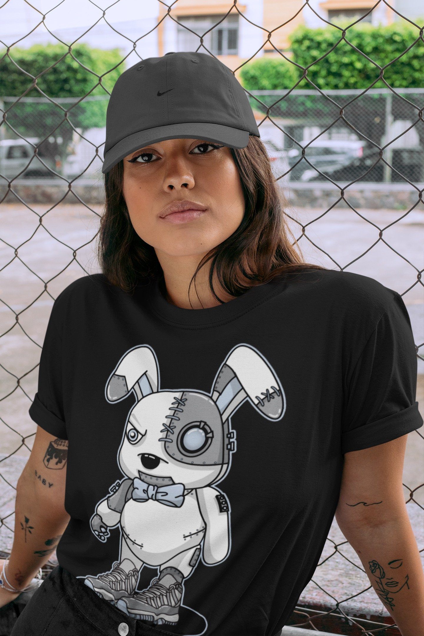 Cyborg Bunny Unisex Tops - Air Jordan 11 Cool Grey