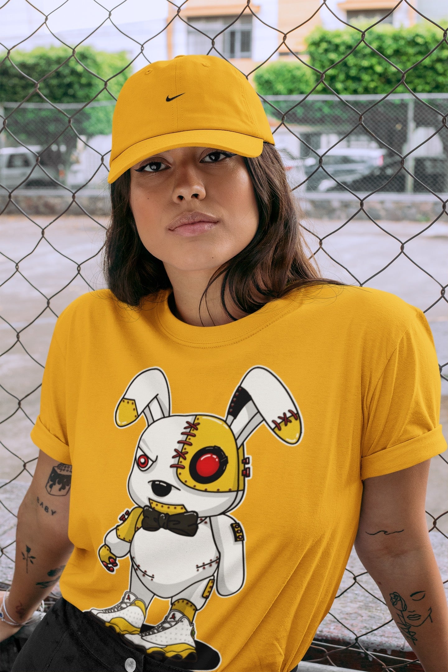 Cyborg Bunny Unisex Tops - Air Jordan 13 Del Sol