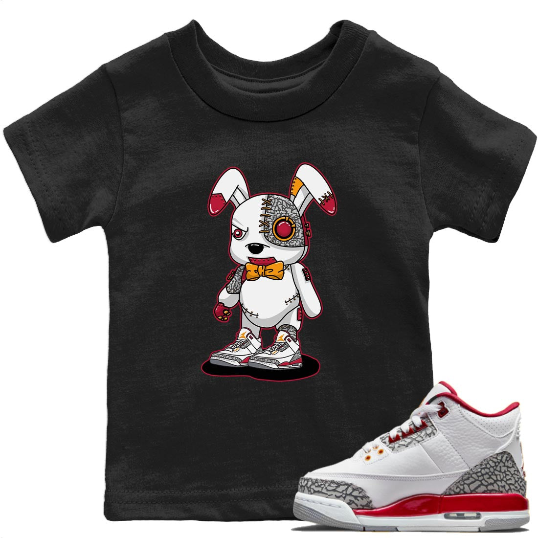 Cyborg Bunny Kids Tops - Air Jordan 3 Cardinal