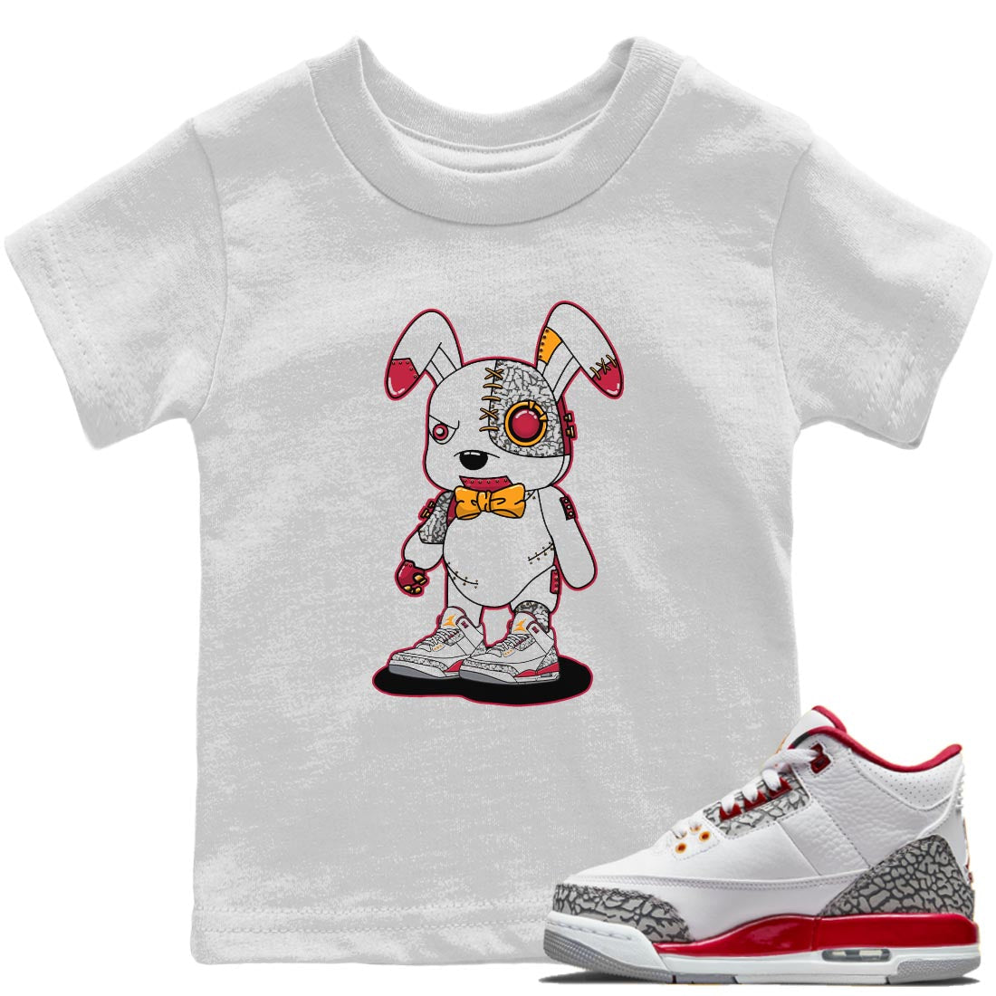 Cyborg Bunny Kids Tops - Air Jordan 3 Cardinal