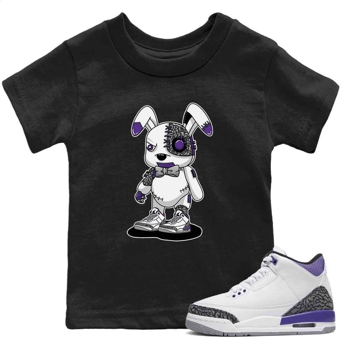 Cyborg Bunny Kids Tops - Air Jordan 3 Dark Iris