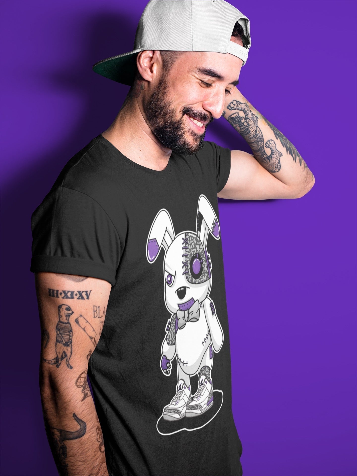 Cyborg Bunny Unisex Tops - Air Jordan 3 Dark Iris