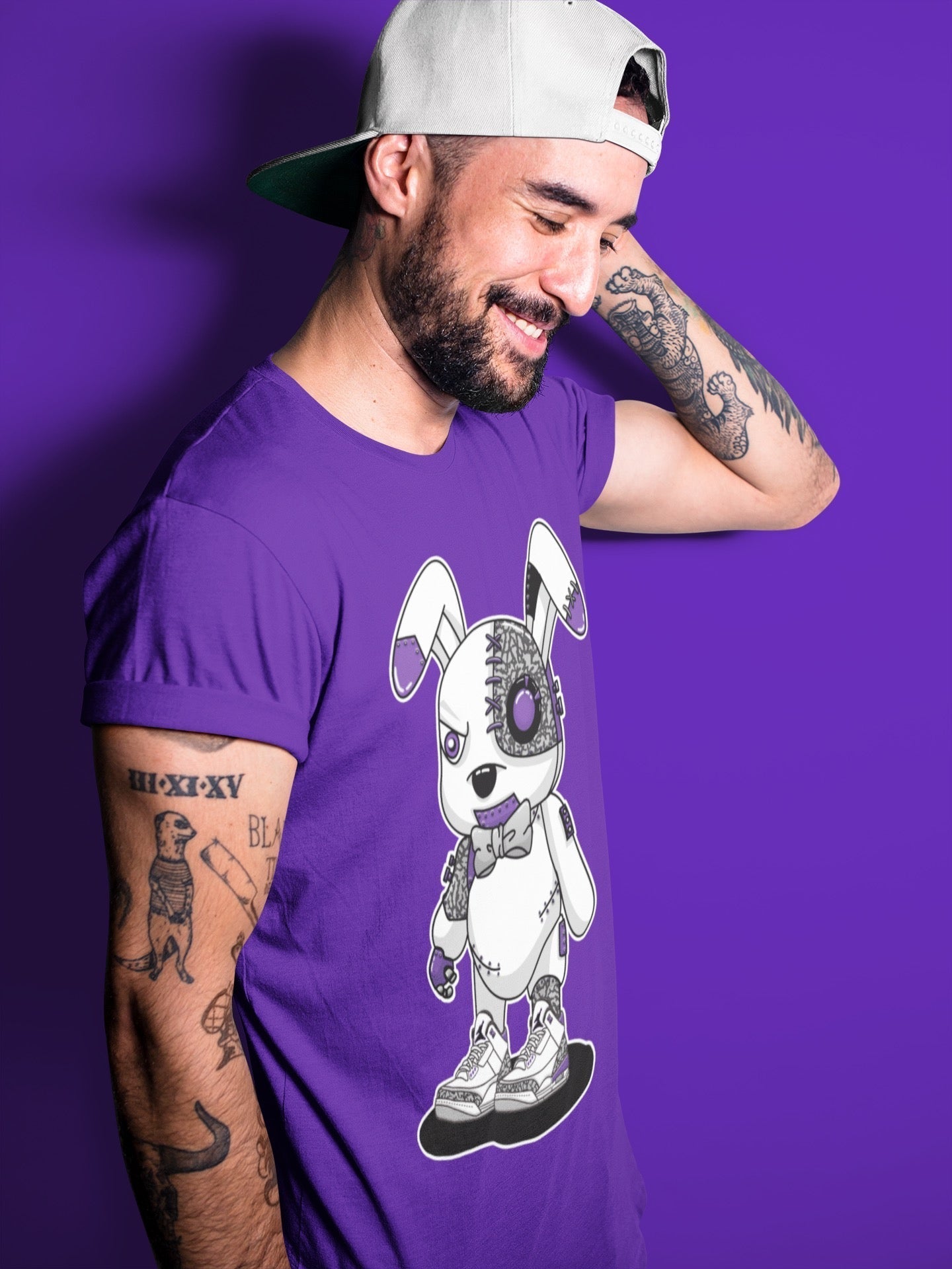 Cyborg Bunny Unisex Tops - Air Jordan 3 Dark Iris