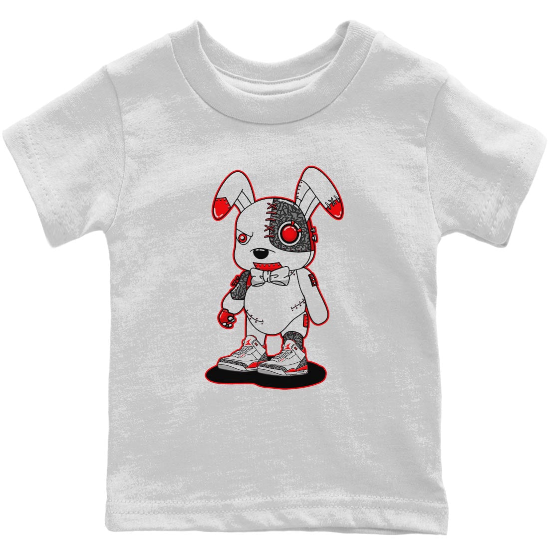 Cyborg Bunny Kids Tops - Air Jordan 3 Fire Red