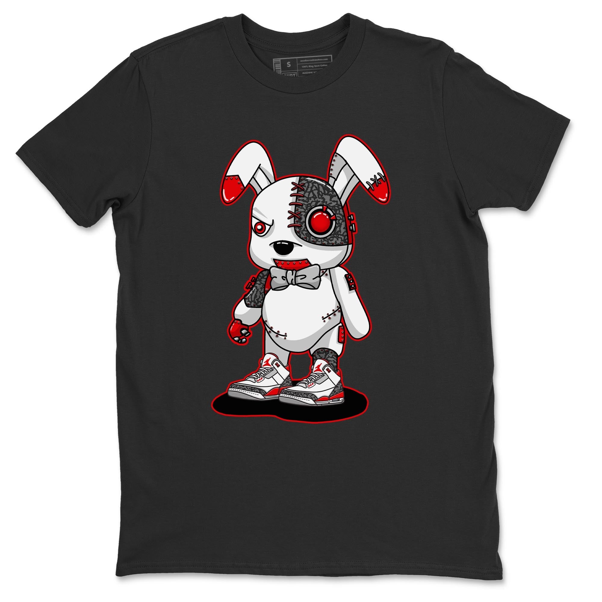 Cyborg Bunny Unisex Tops - Air Jordan 3 Fire Red