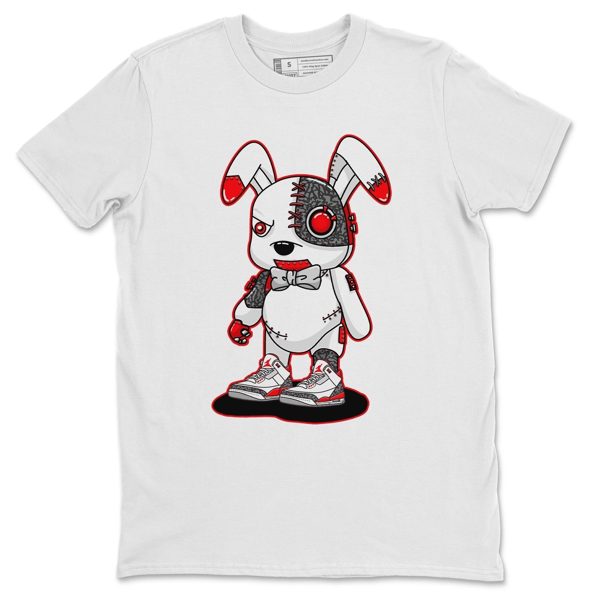Cyborg Bunny Unisex Tops - Air Jordan 3 Fire Red
