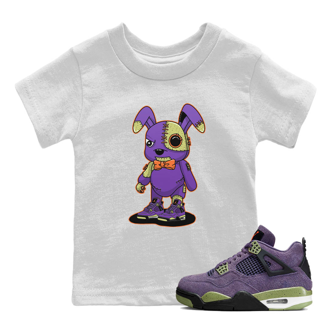Cyborg Bunny Kids Tops - Air Jordan 4 Canyon Purple