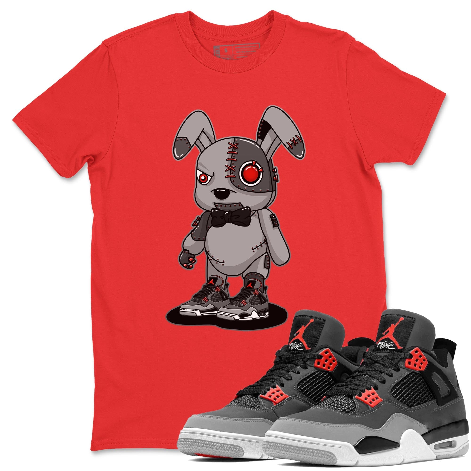 Cyborg Bunny Unisex Tops - Air Jordan 4 Infrared