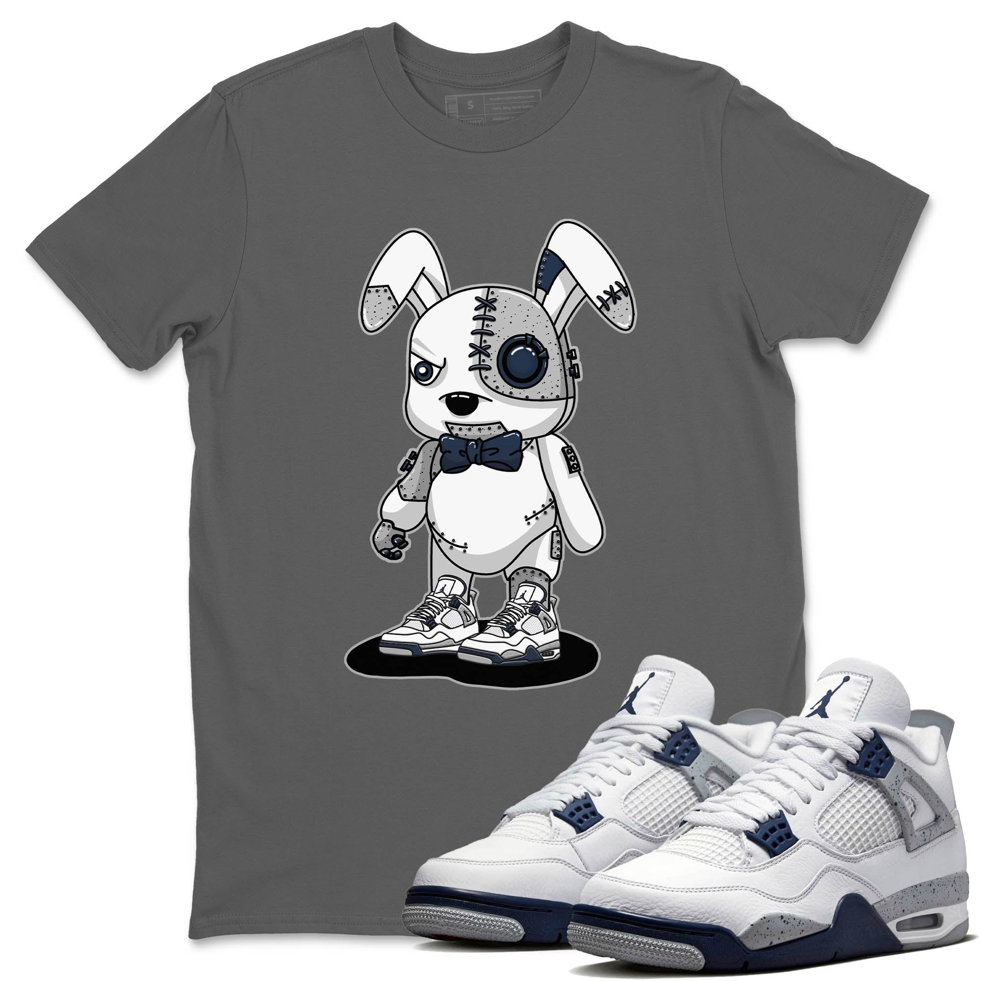 Cyborg Bunny Unisex Tops - Air Jordan 4 Midnight Navy