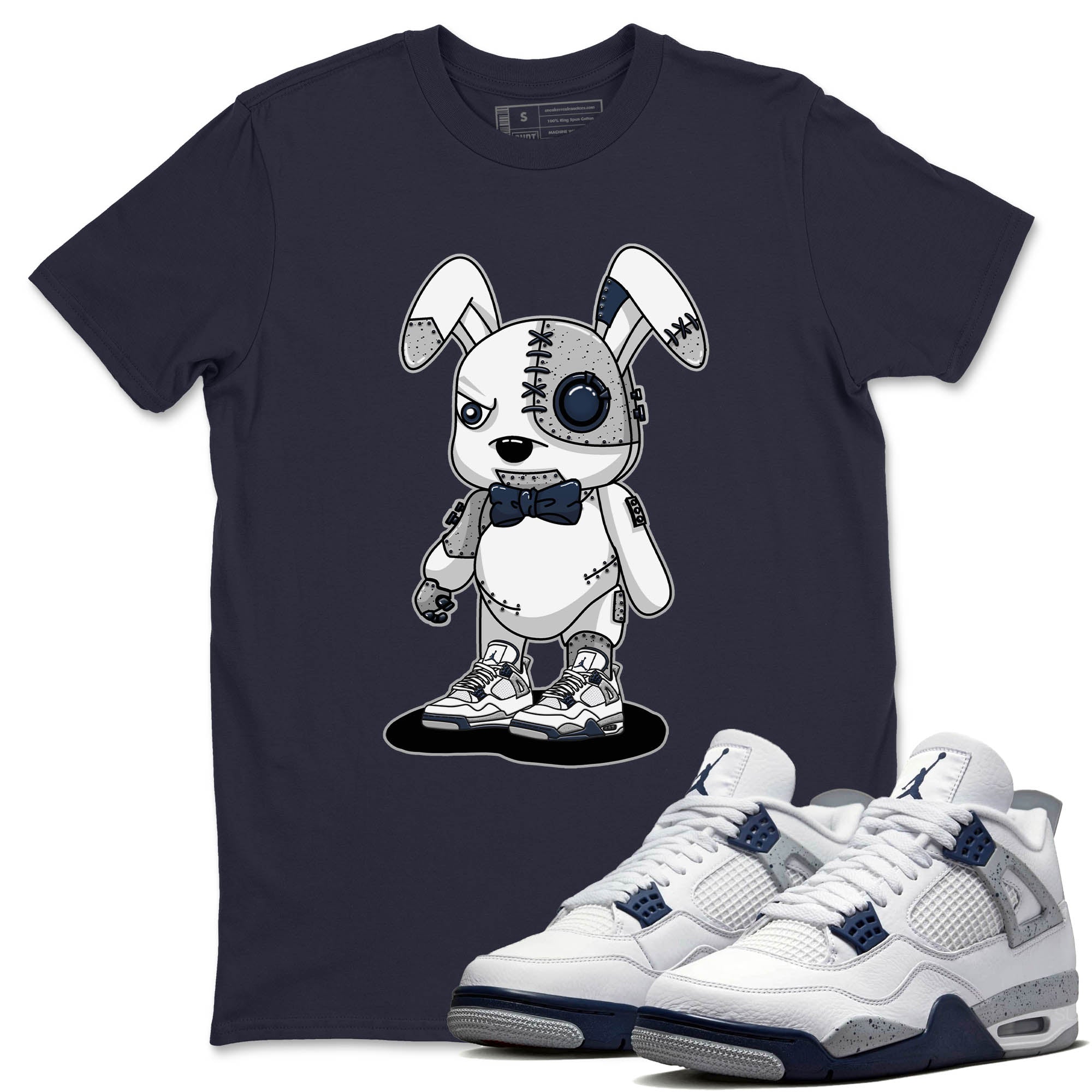 Cyborg Bunny Unisex Tops - Air Jordan 4 Midnight Navy