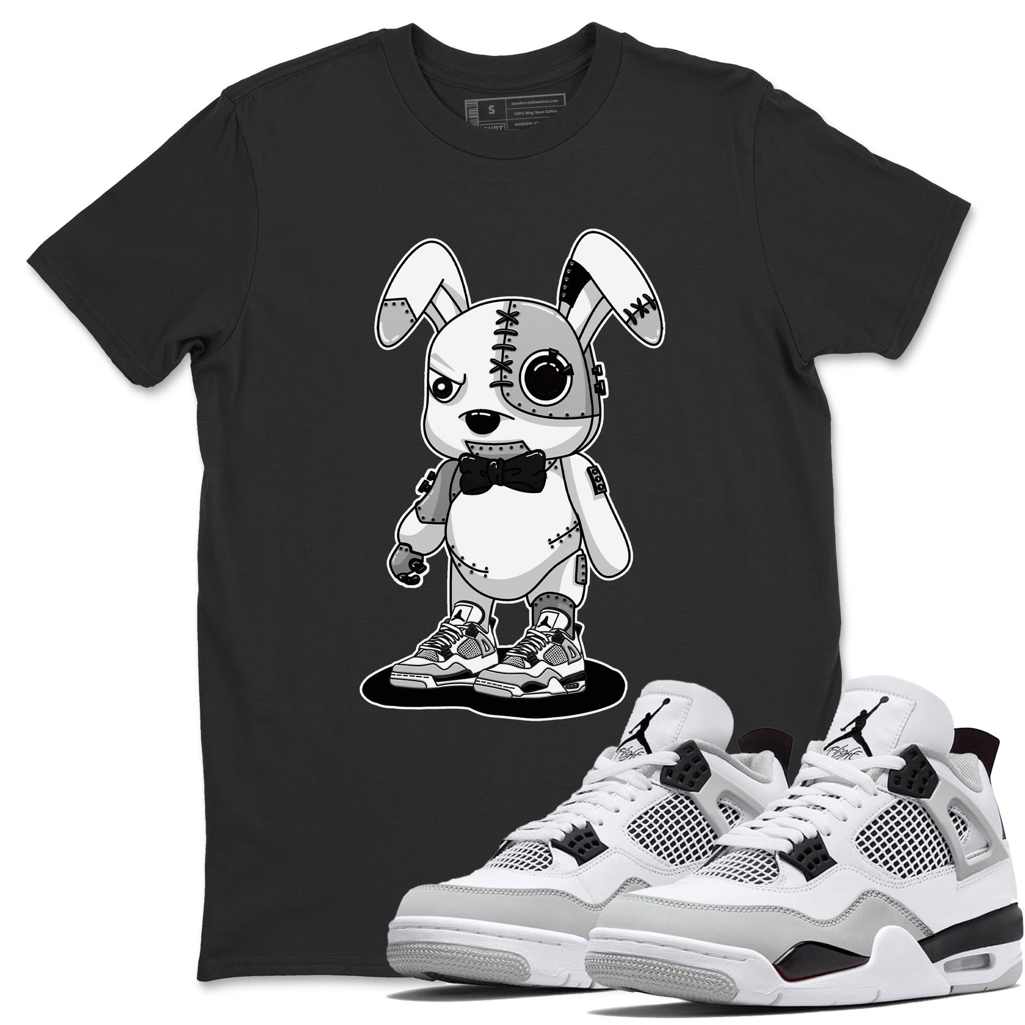 Cyborg Bunny Unisex Tops - Air Jordan 4 Military Black