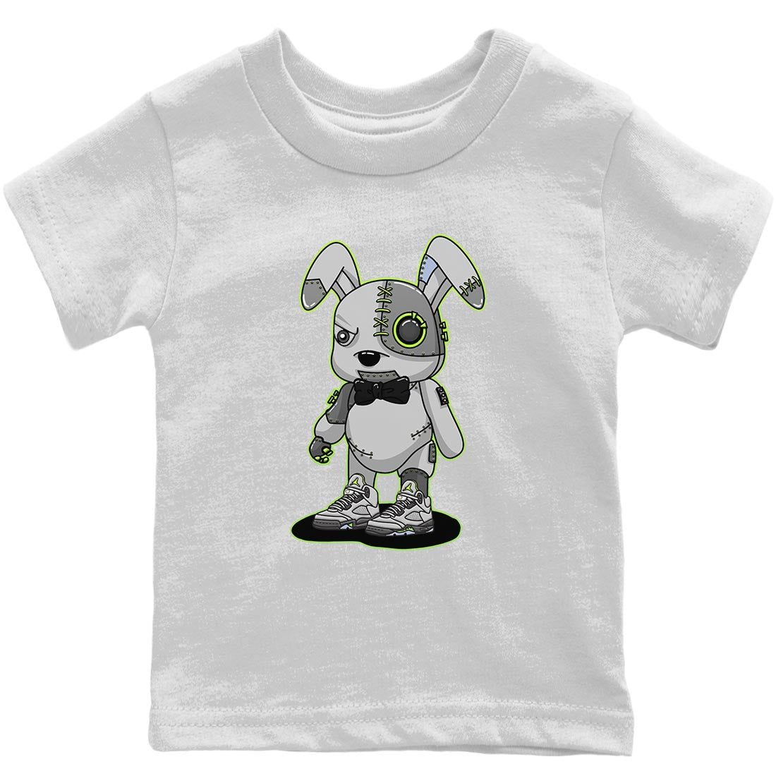 Cyborg Bunny Kids Tops - Air Jordan 5 Green Bean