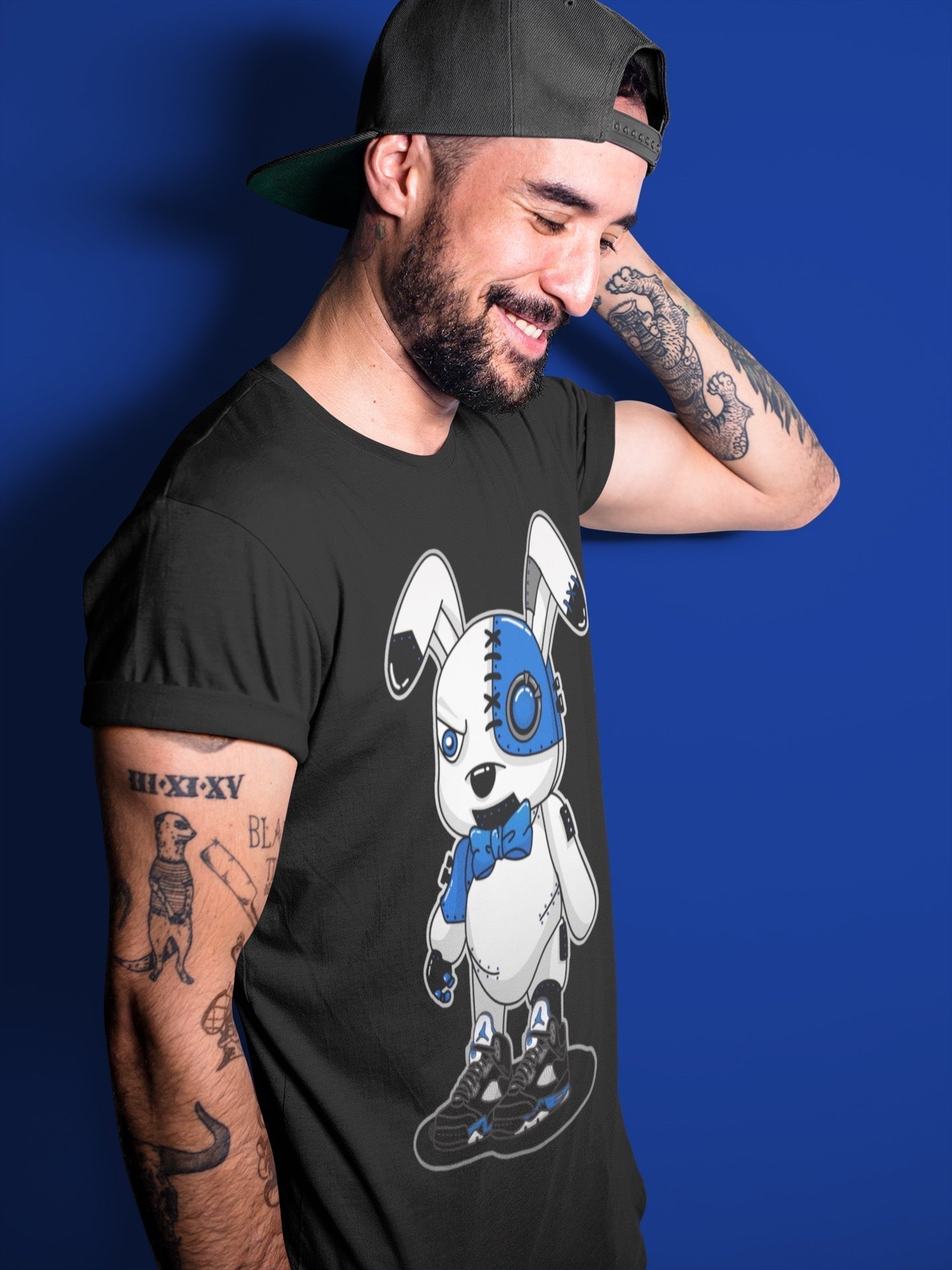 Cyborg Bunny Unisex Tops - Air Jordan 5 Racer Blue