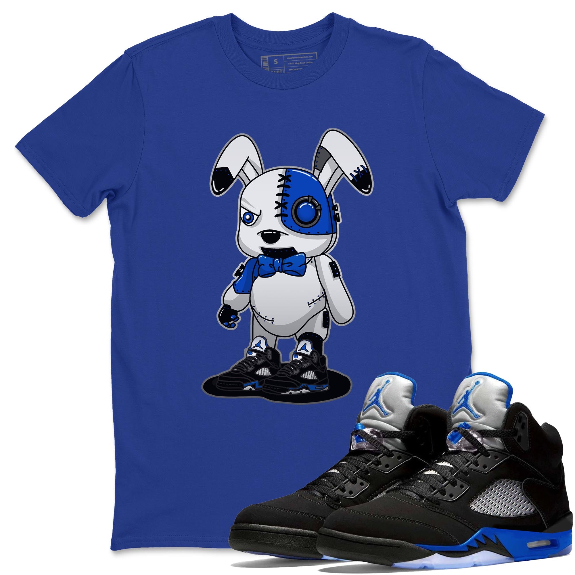 Cyborg Bunny Unisex Tops - Air Jordan 5 Racer Blue
