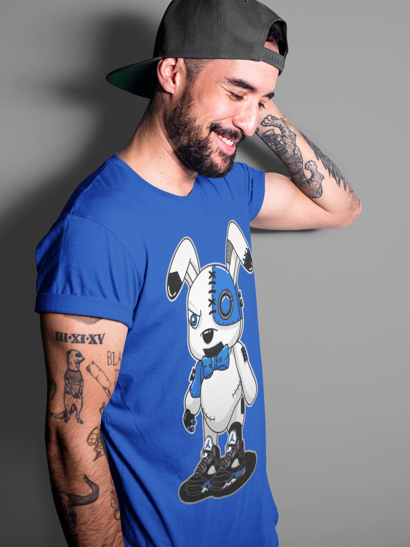 Cyborg Bunny Unisex Tops - Air Jordan 5 Racer Blue