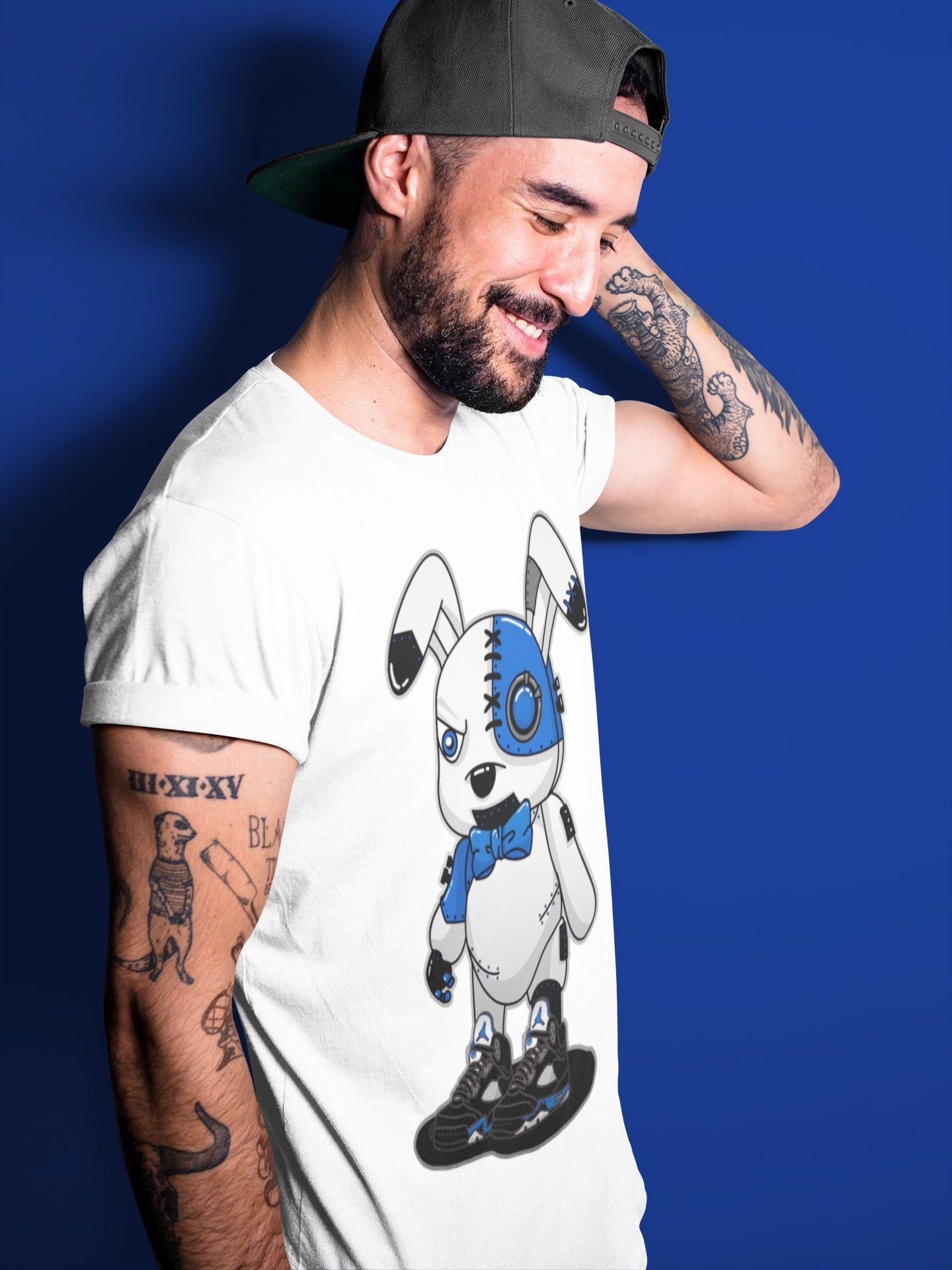 Cyborg Bunny Unisex Tops - Air Jordan 5 Racer Blue