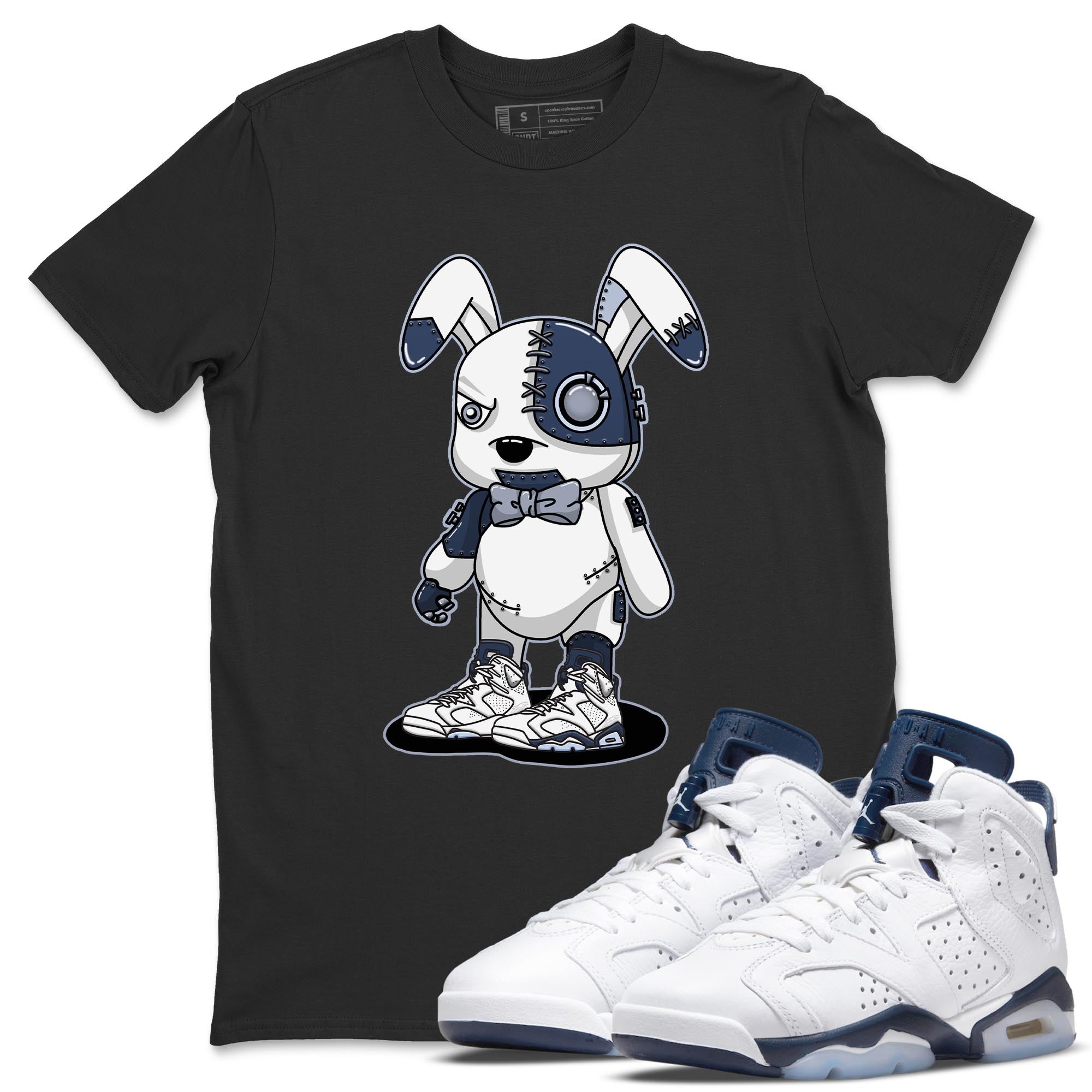 Cyborg Bunny Unisex Tops - Air Jordan 6 Midnight Navy