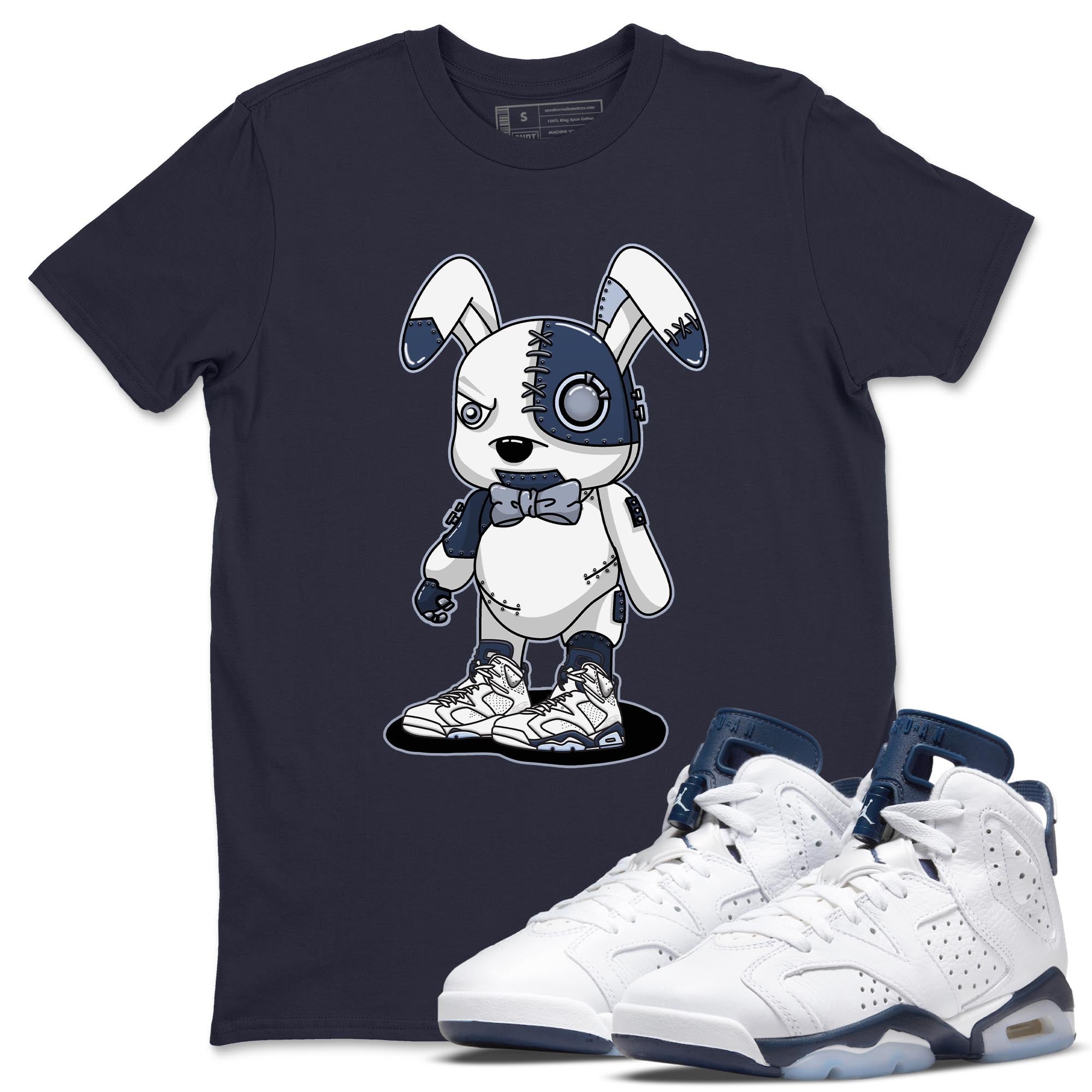 Cyborg Bunny Unisex Tops - Air Jordan 6 Midnight Navy