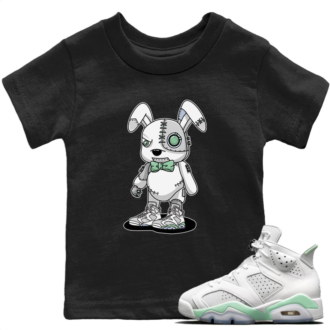 Cyborg Bunny Kids Tops - Air Jordan 6 Mint Foam