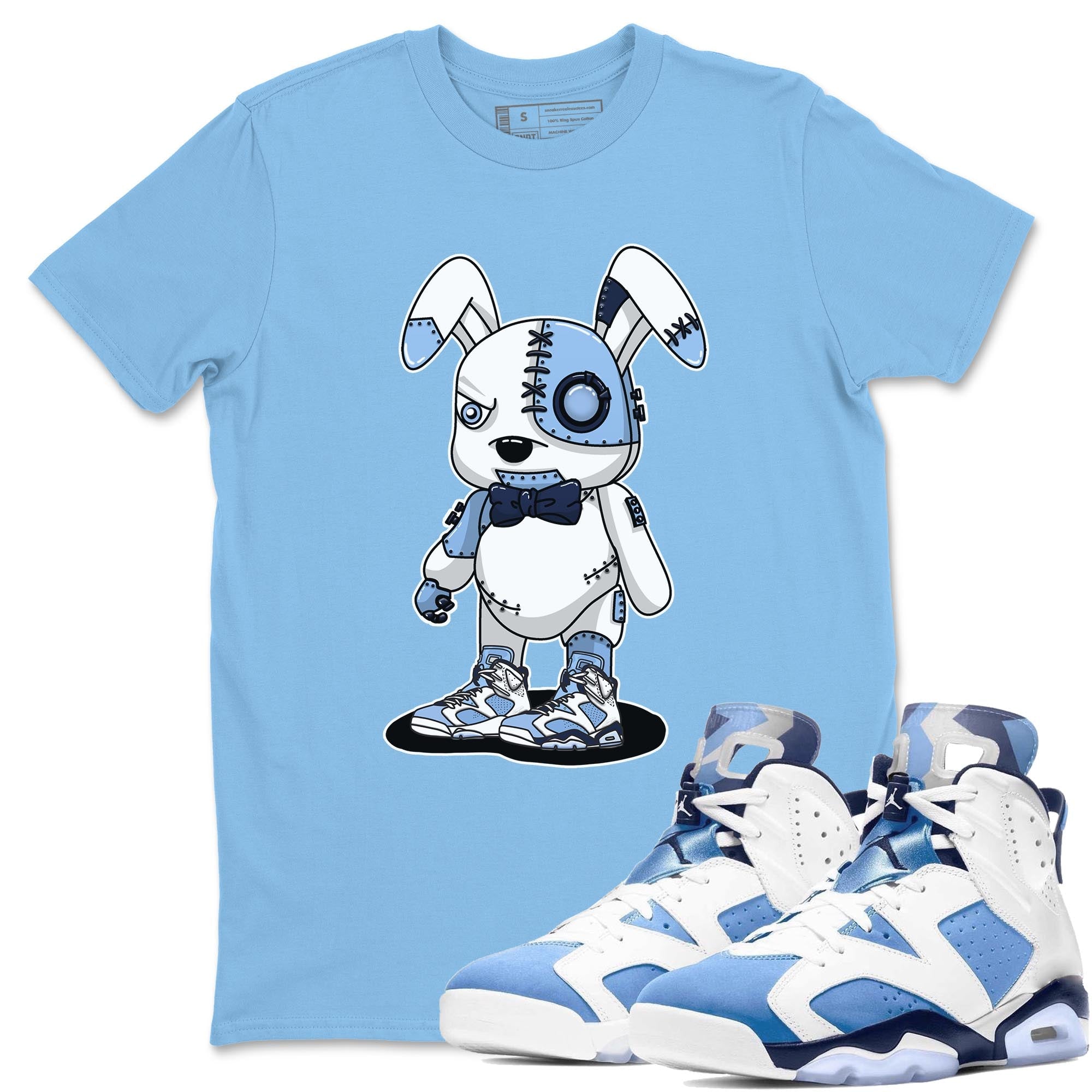 Cyborg Bunny Unisex Tops - Air Jordan 6 UNC