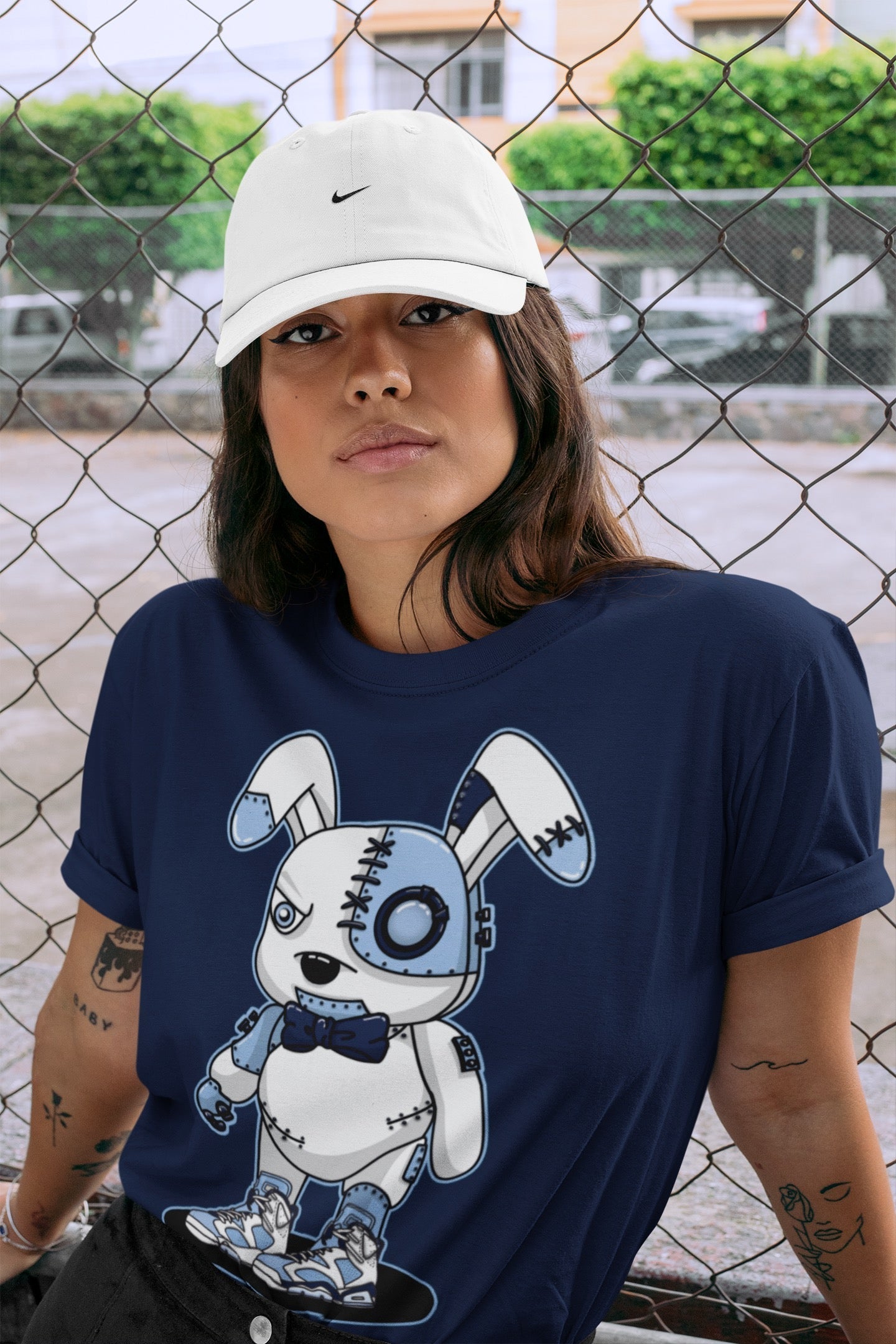Cyborg Bunny Unisex Tops - Air Jordan 6 UNC