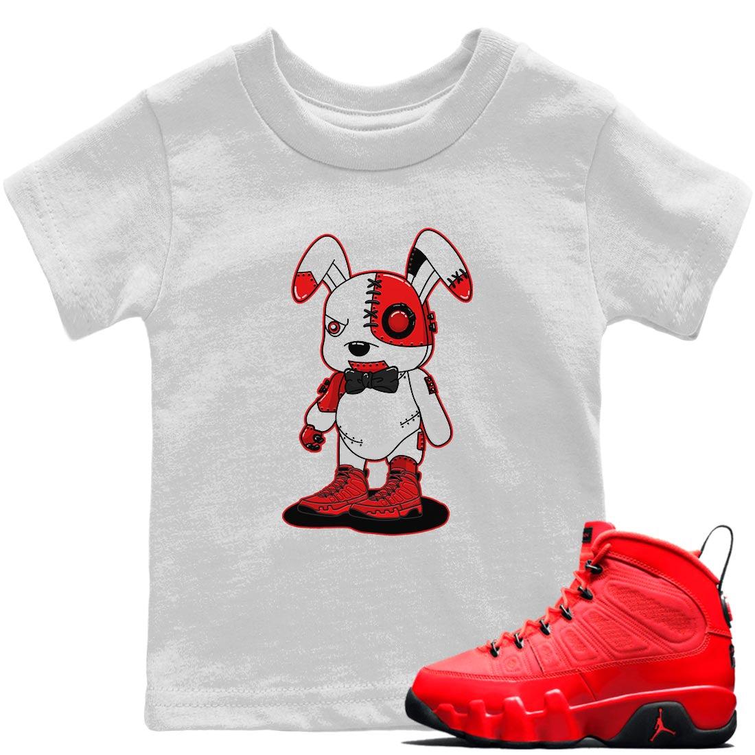 Cyborg Bunny Kids Tops - Air Jordan 9 Chile Red