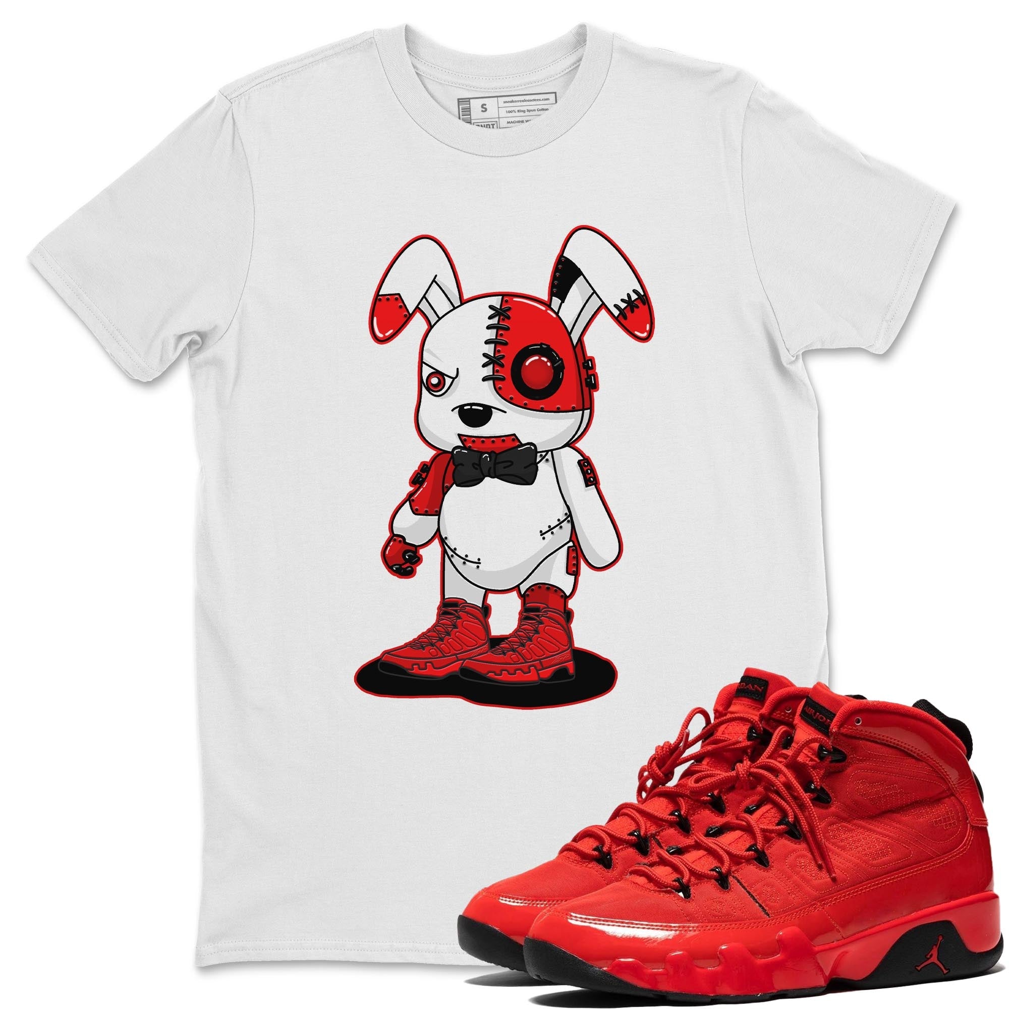 Cyborg Bunny Unisex Tops - Air Jordan 9 Chile Red