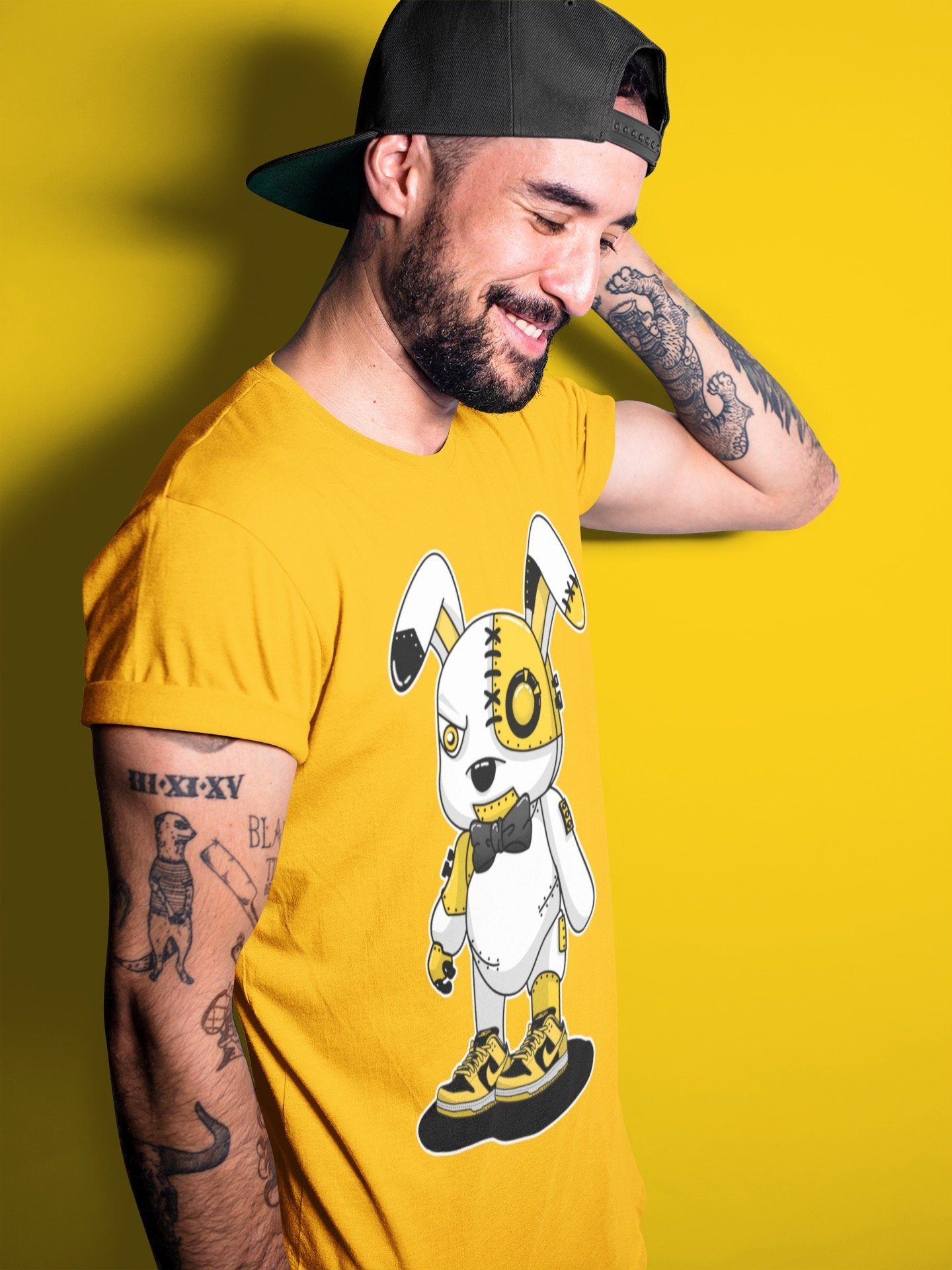 Cyborg Bunny Unisex Tops - Dunk Championship Goldenrod