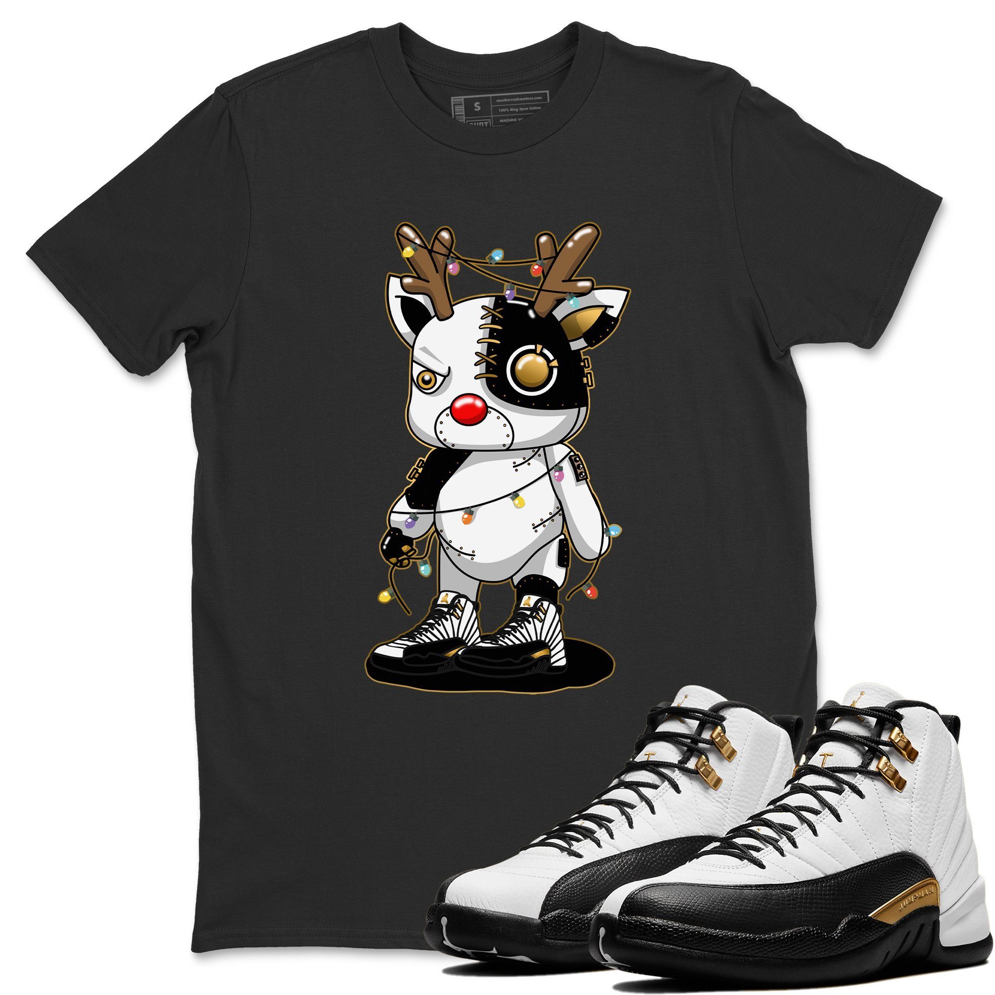 Cyborg Reindeer Unisex Tops - Air Jordan 12 Royalty
