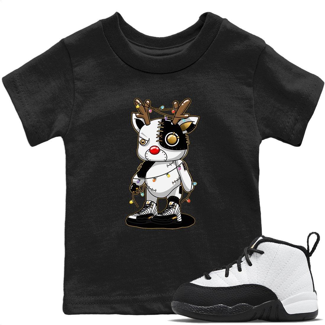 Cyborg Reindeer Kids Tops - Air Jordan 12 Royalty