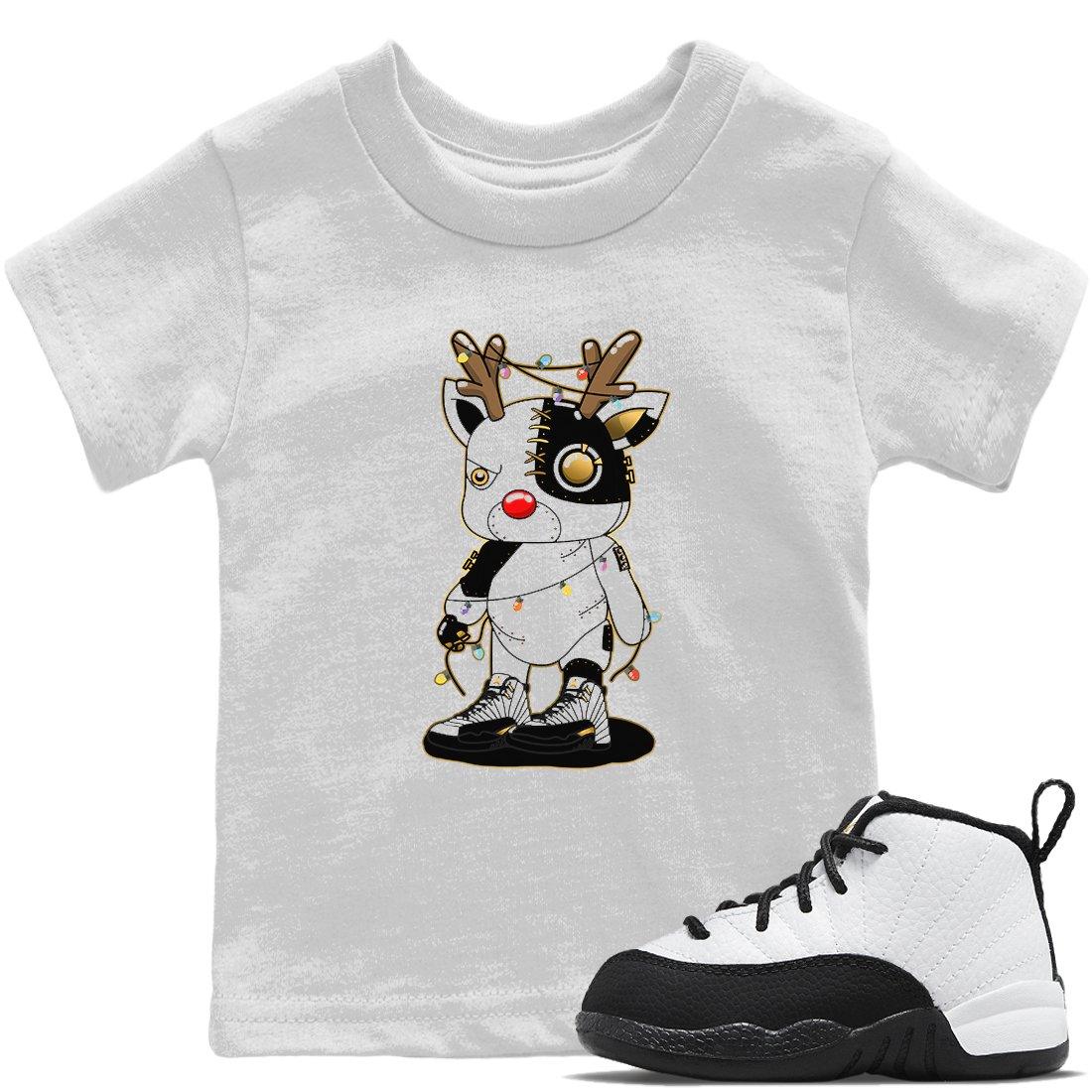 Cyborg Reindeer Kids Tops - Air Jordan 12 Royalty