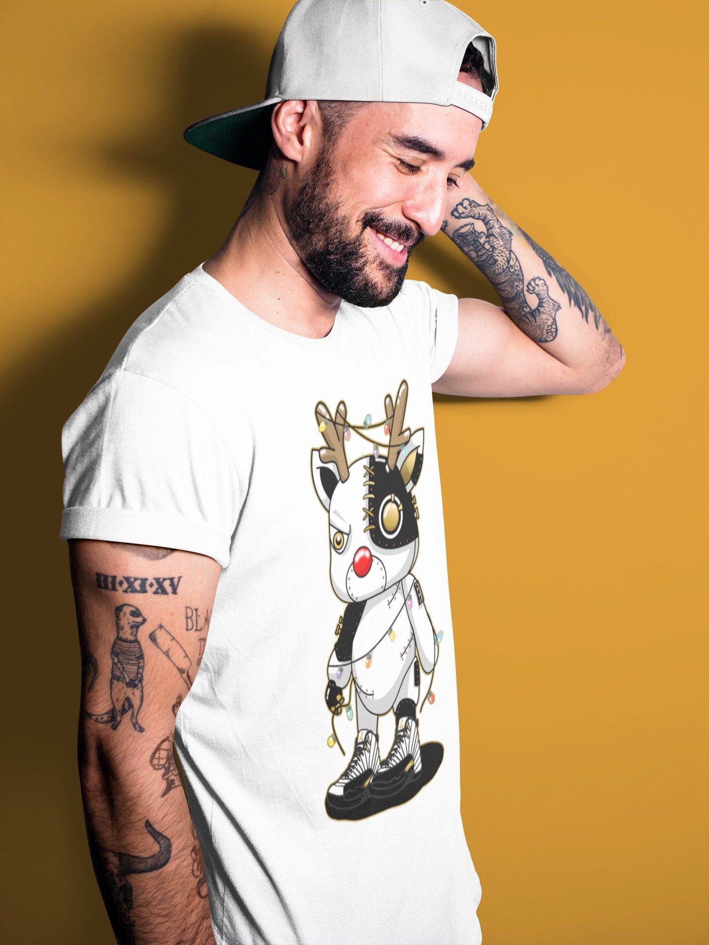 Cyborg Reindeer Unisex Tops - Air Jordan 12 Royalty
