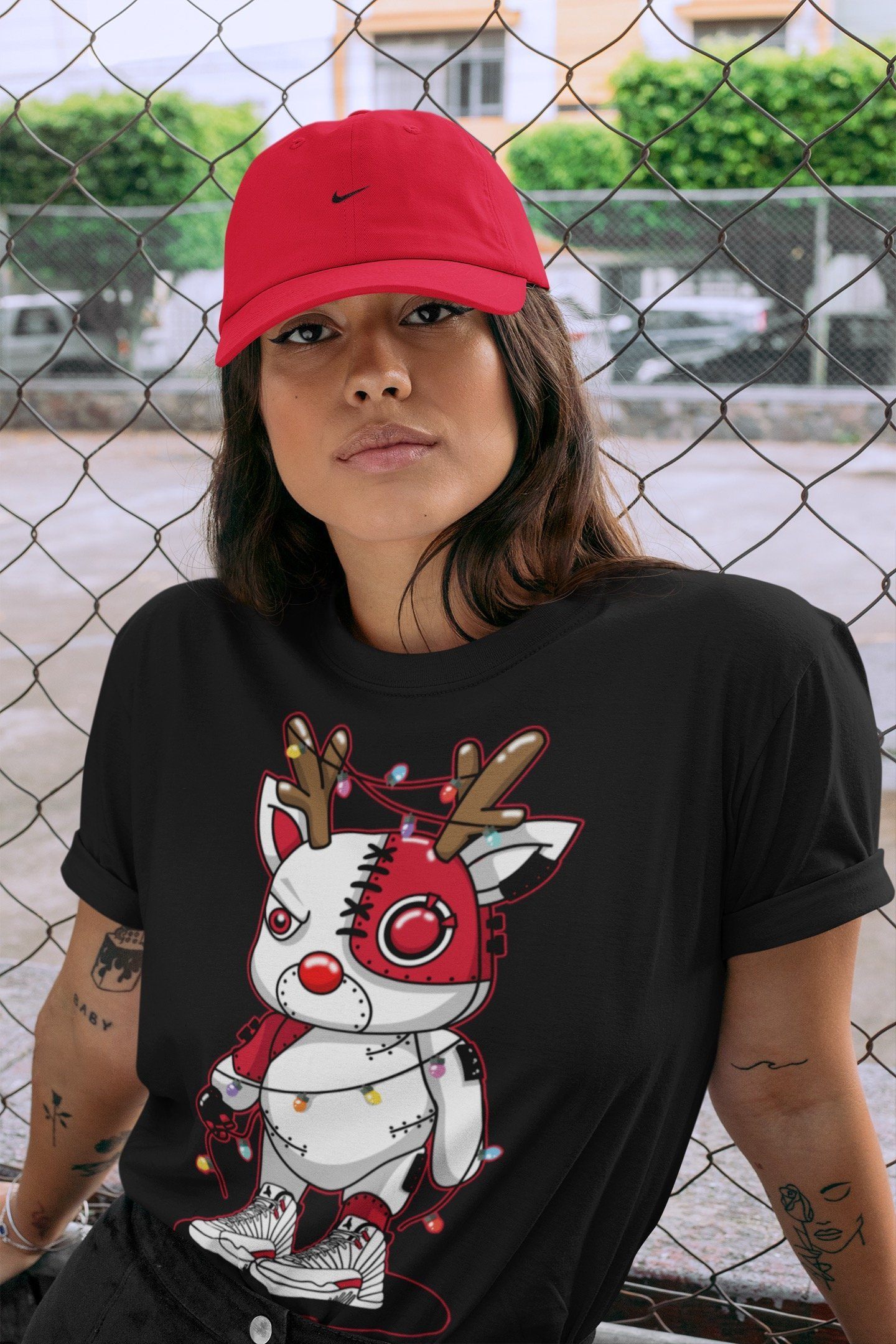Cyborg Reindeer Unisex Tops - Air Jordan 12 Twist