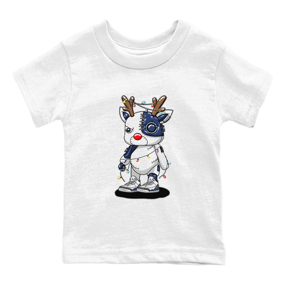 Cyborg Reindeer snkmatch Tees Kids - Air Jordan 3 Midnight Navy 2023