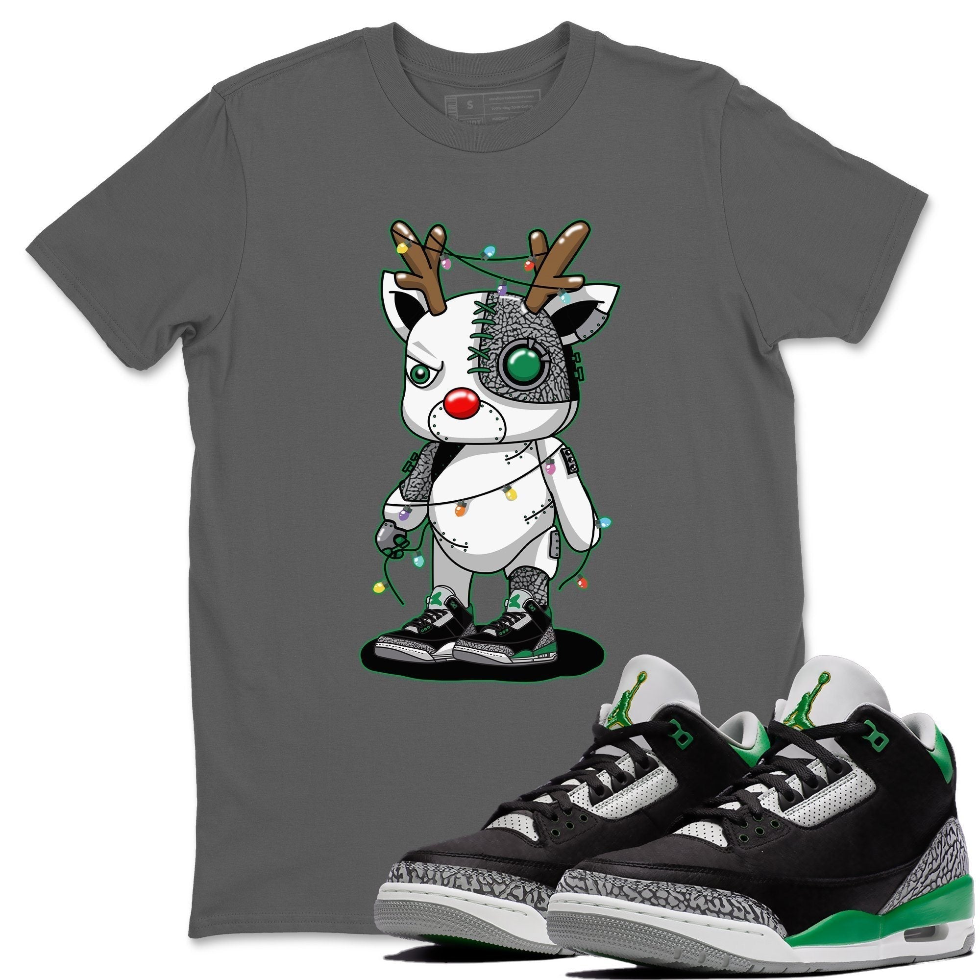 Cyborg Reindeer Unisex Tops - Air Jordan 3 Pine Green