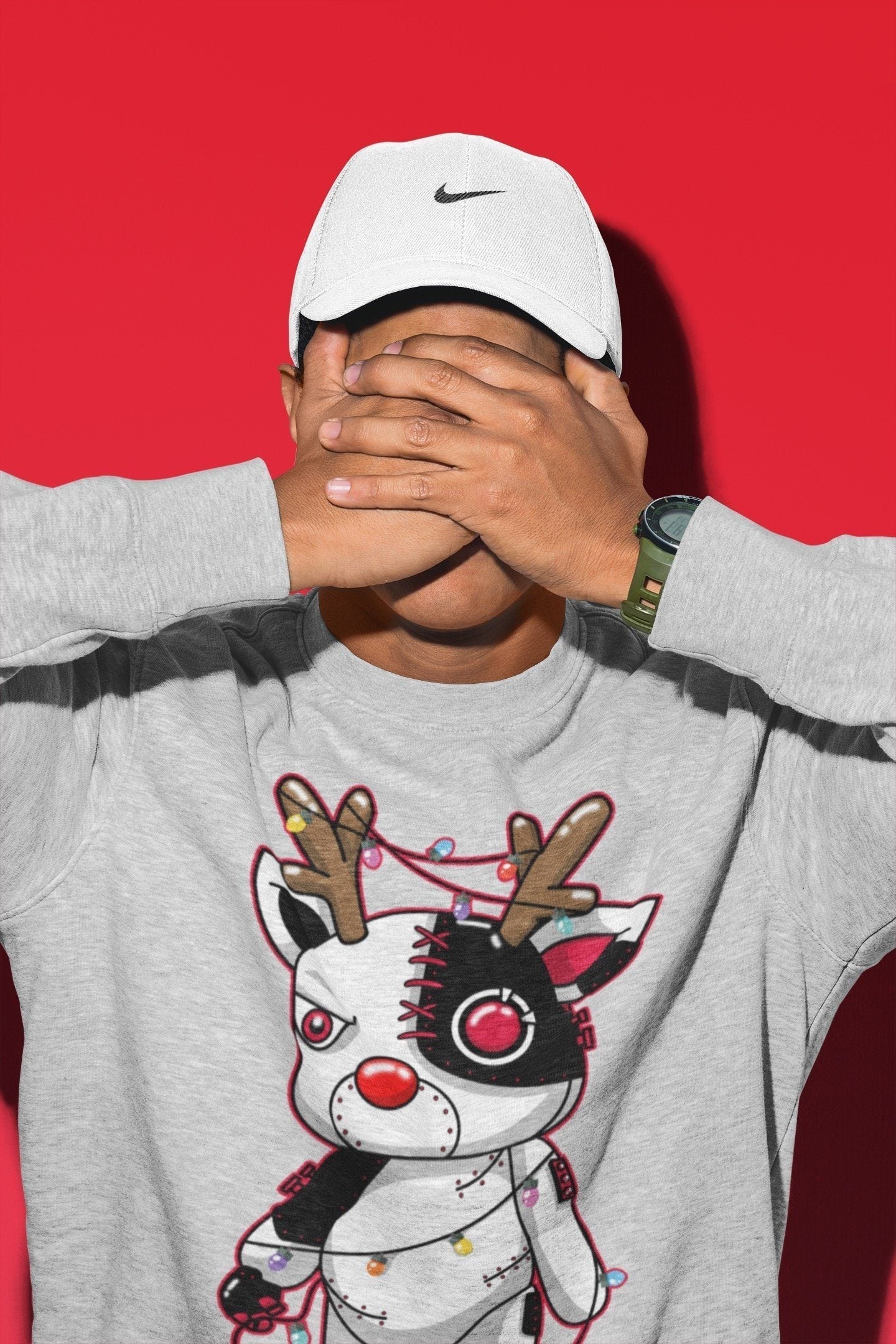 Cyborg Reindeer Unisex Tops - Air Jordan 4 Red Thunder