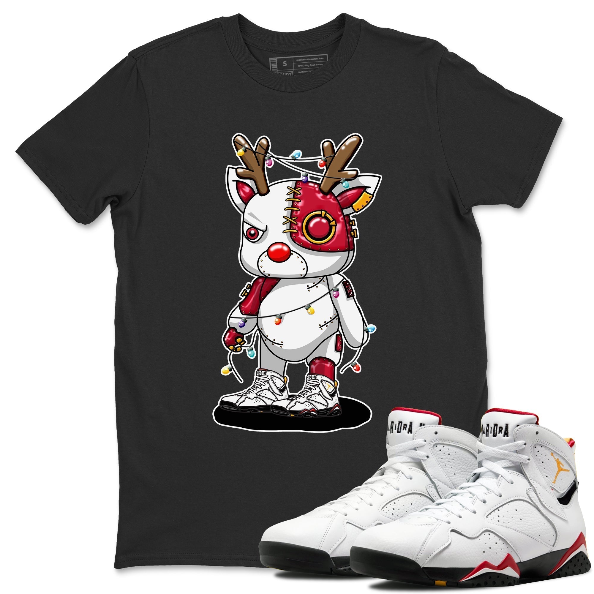 Cyborg Reindeer Unisex Tops - Air Jordan 7 Cardinal