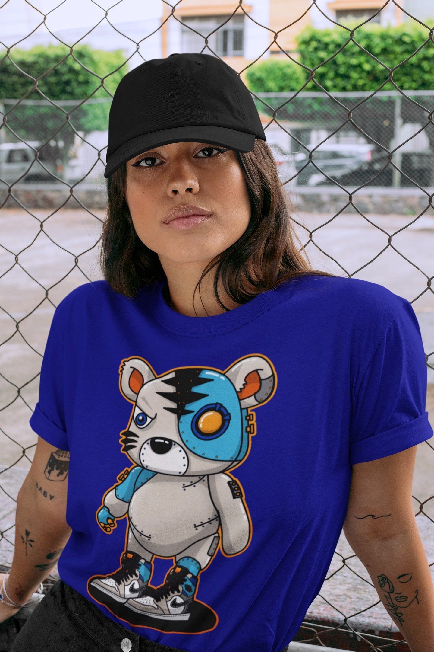 Cyborg Tiger Unisex Tops - Air Jordan 1 Prototype