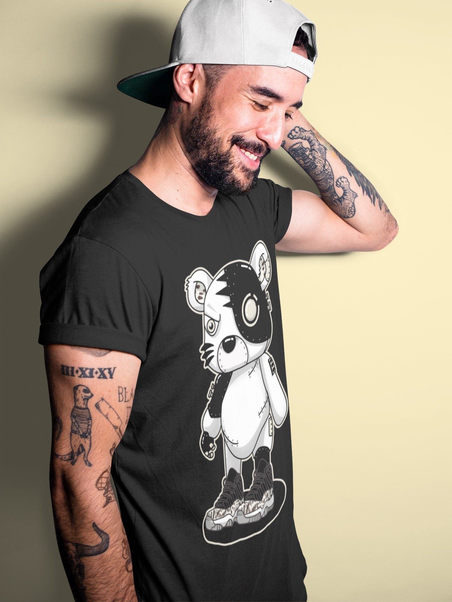 Cyborg Tiger Unisex Tops - Air Jordan 11 Animal Instinct