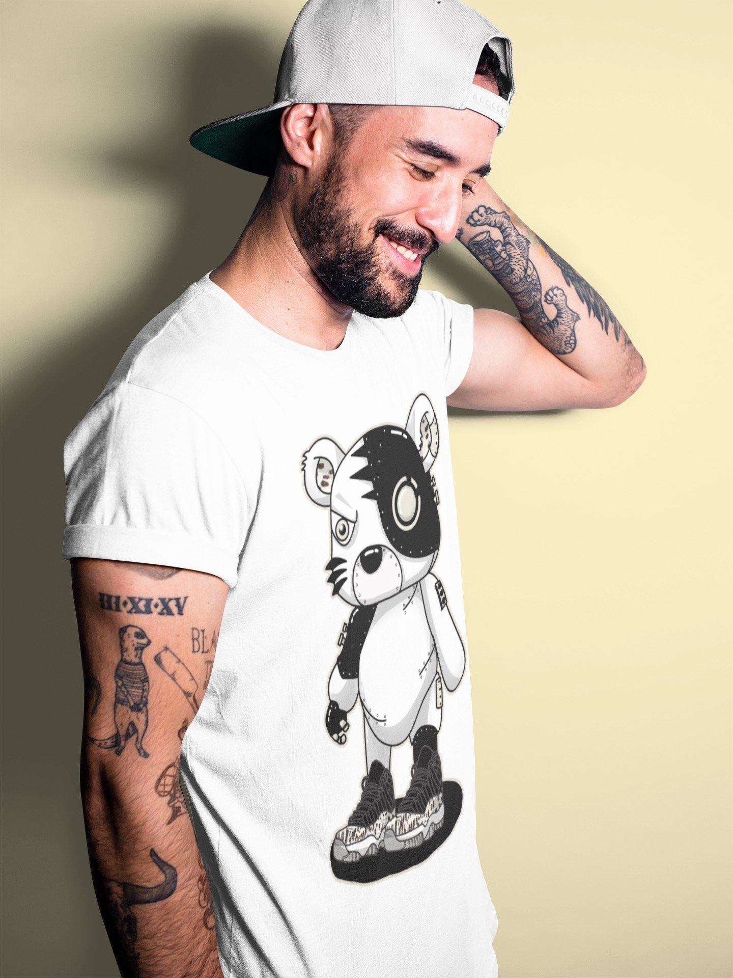 Cyborg Tiger Unisex Tops - Air Jordan 11 Animal Instinct