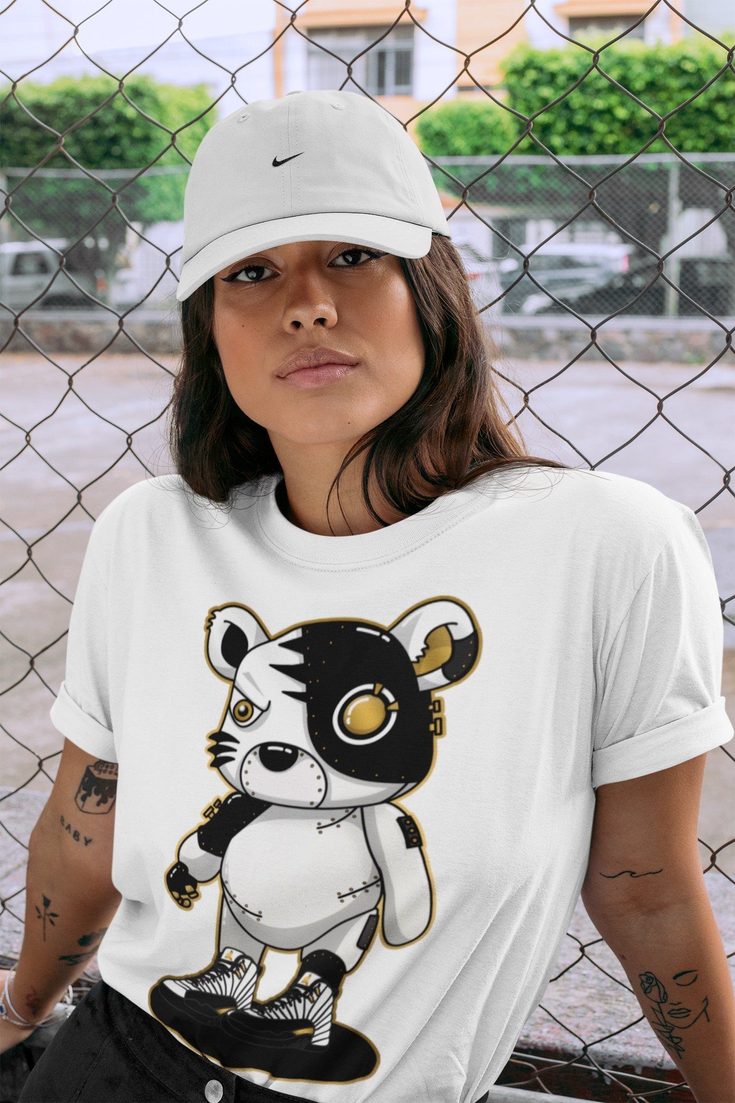 Cyborg Tiger Unisex Tops - Air Jordan 12 Royalty