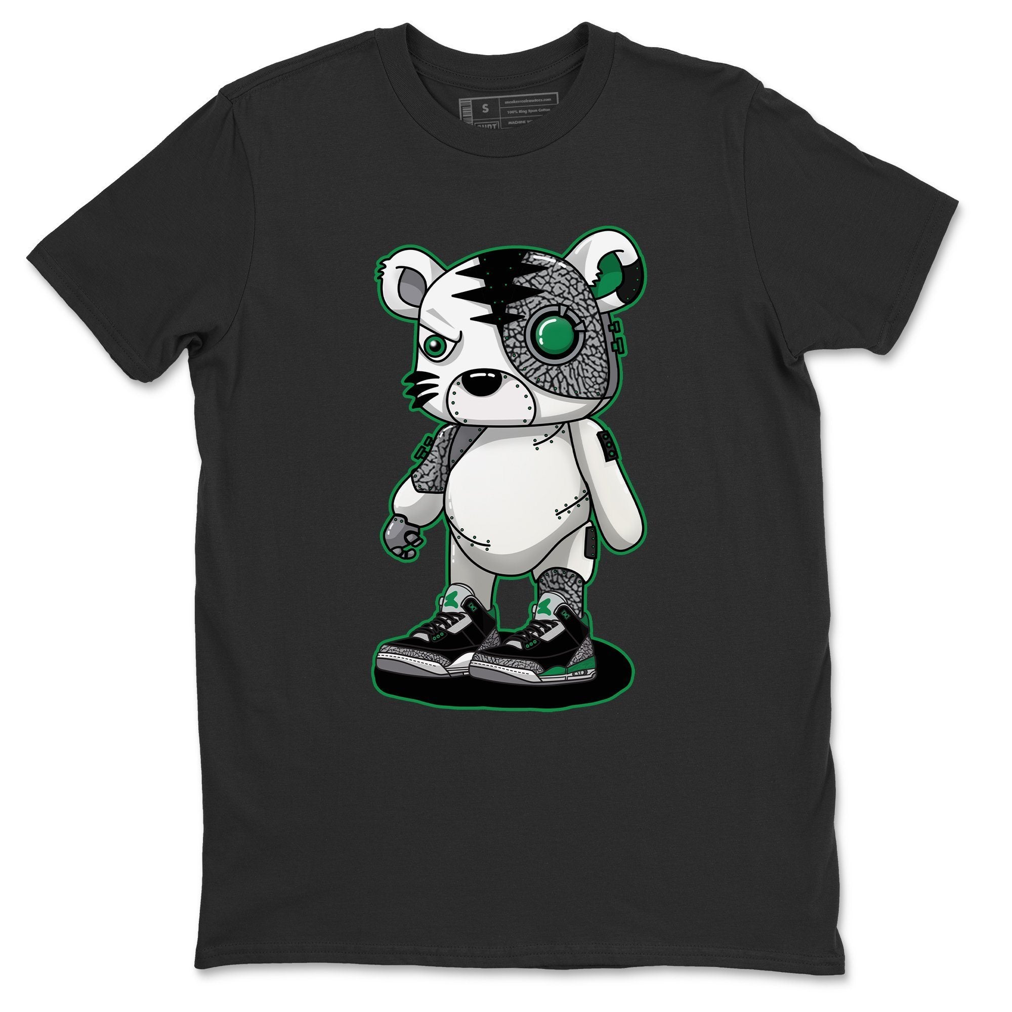 Cyborg Tiger Unisex Tops - Air Jordan 3 Pine Green