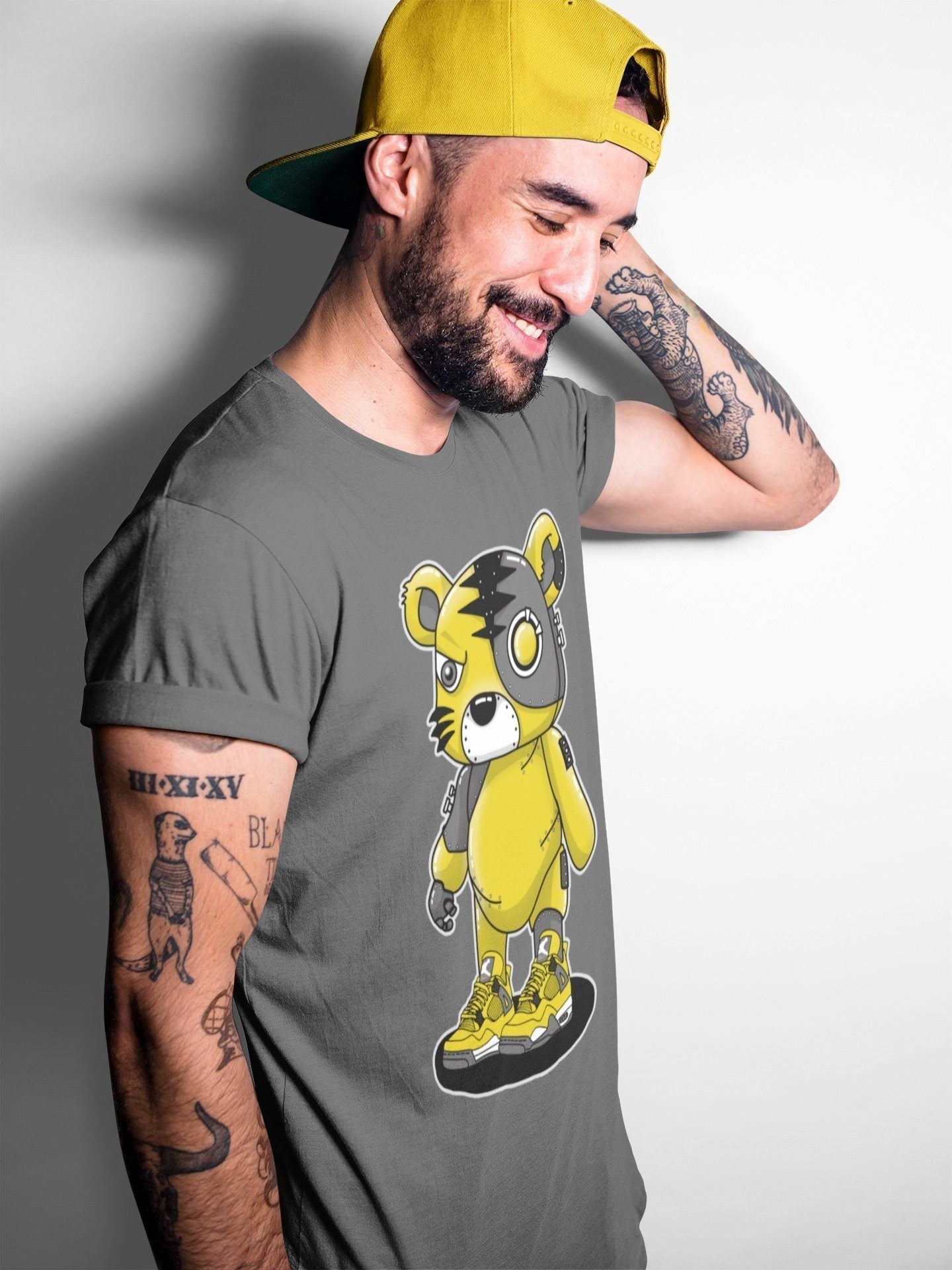 Cyborg Tiger Unisex Tops - Air Jordan 4 Lightning