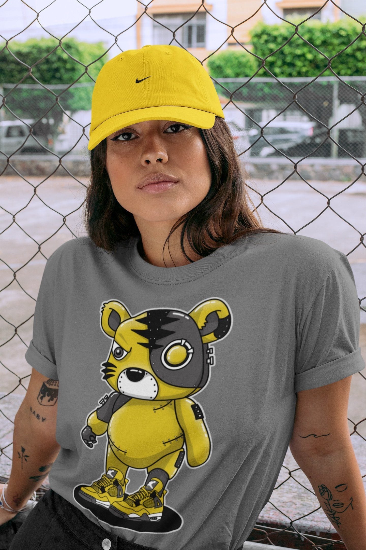 Cyborg Tiger Unisex Tops - Air Jordan 4 Lightning