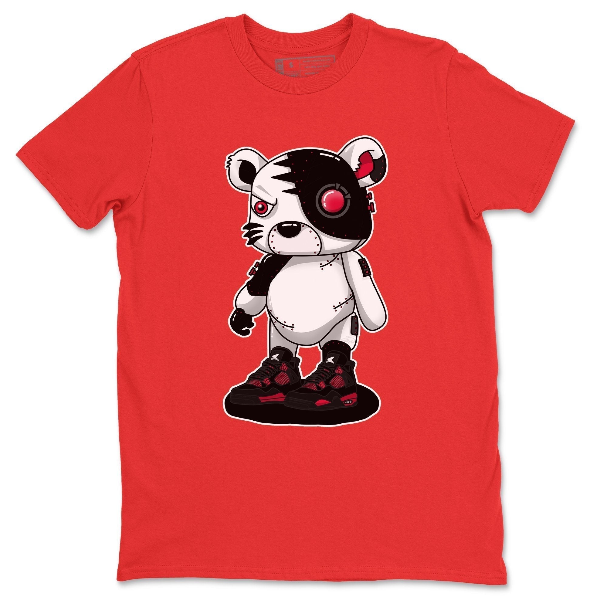 Cyborg Tiger Unisex Tops - Air Jordan 4 Red Thunder