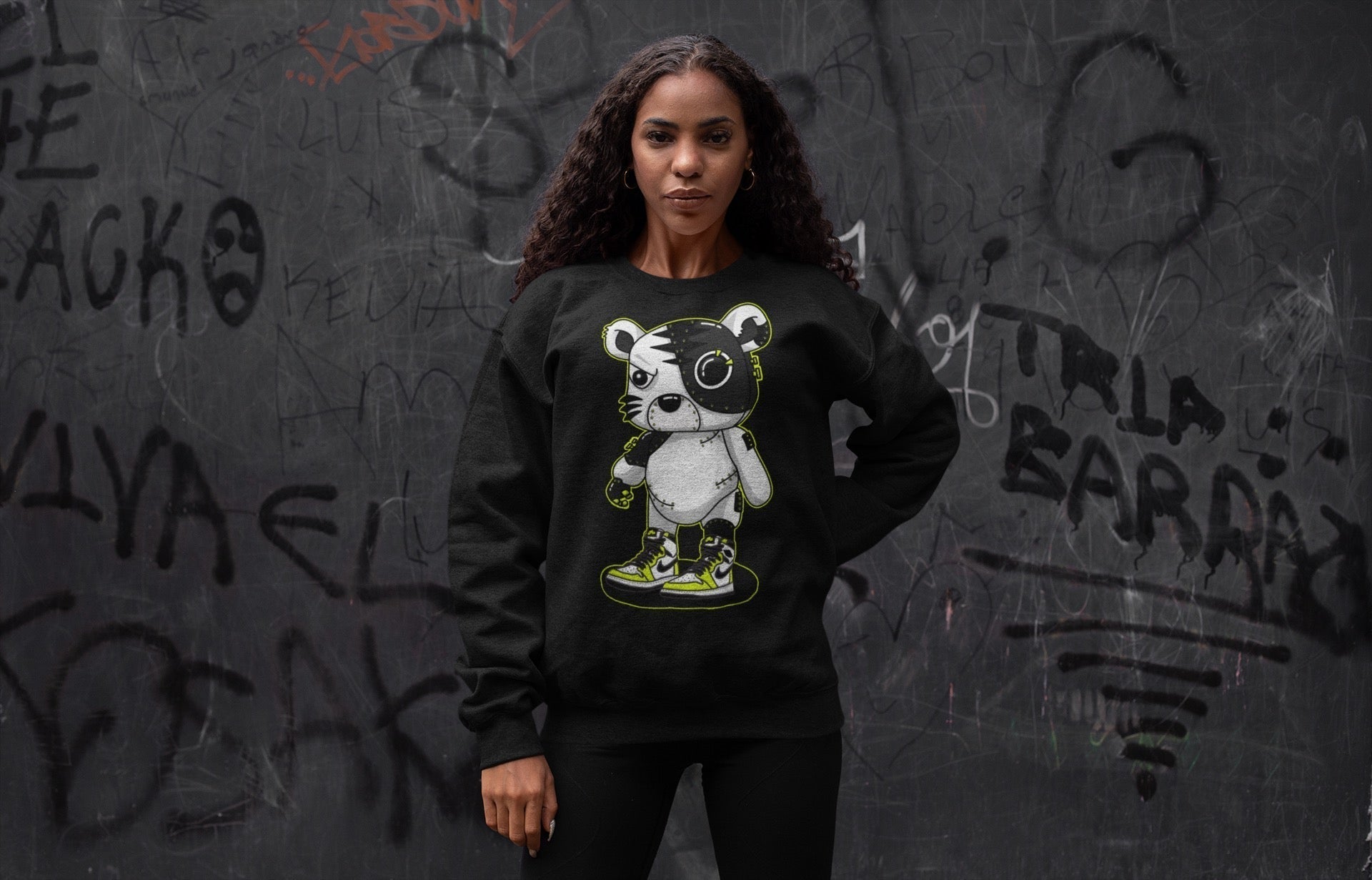 Cyborg Tiger Unisex Tops - Air Jordan 1 Visionaire