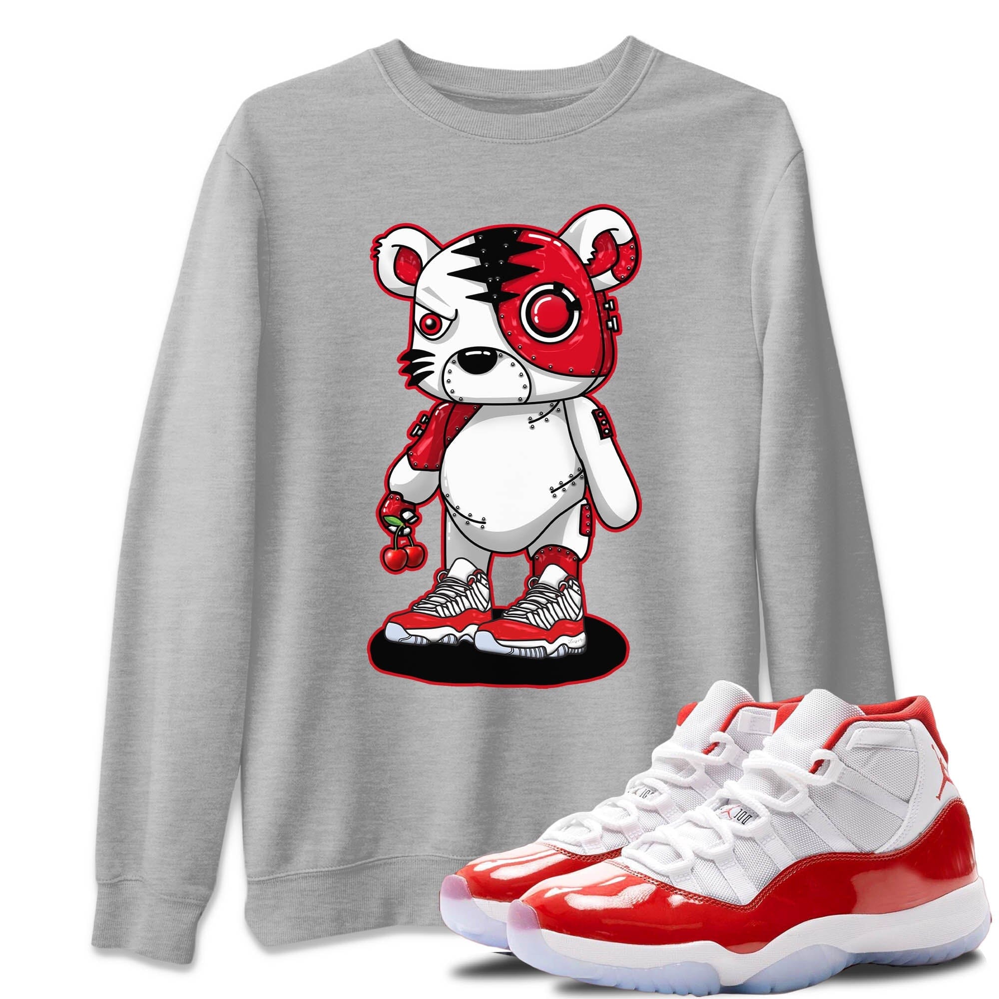 Cyborg Tiger Unisex Tops - Air Jordan 11 Cherry