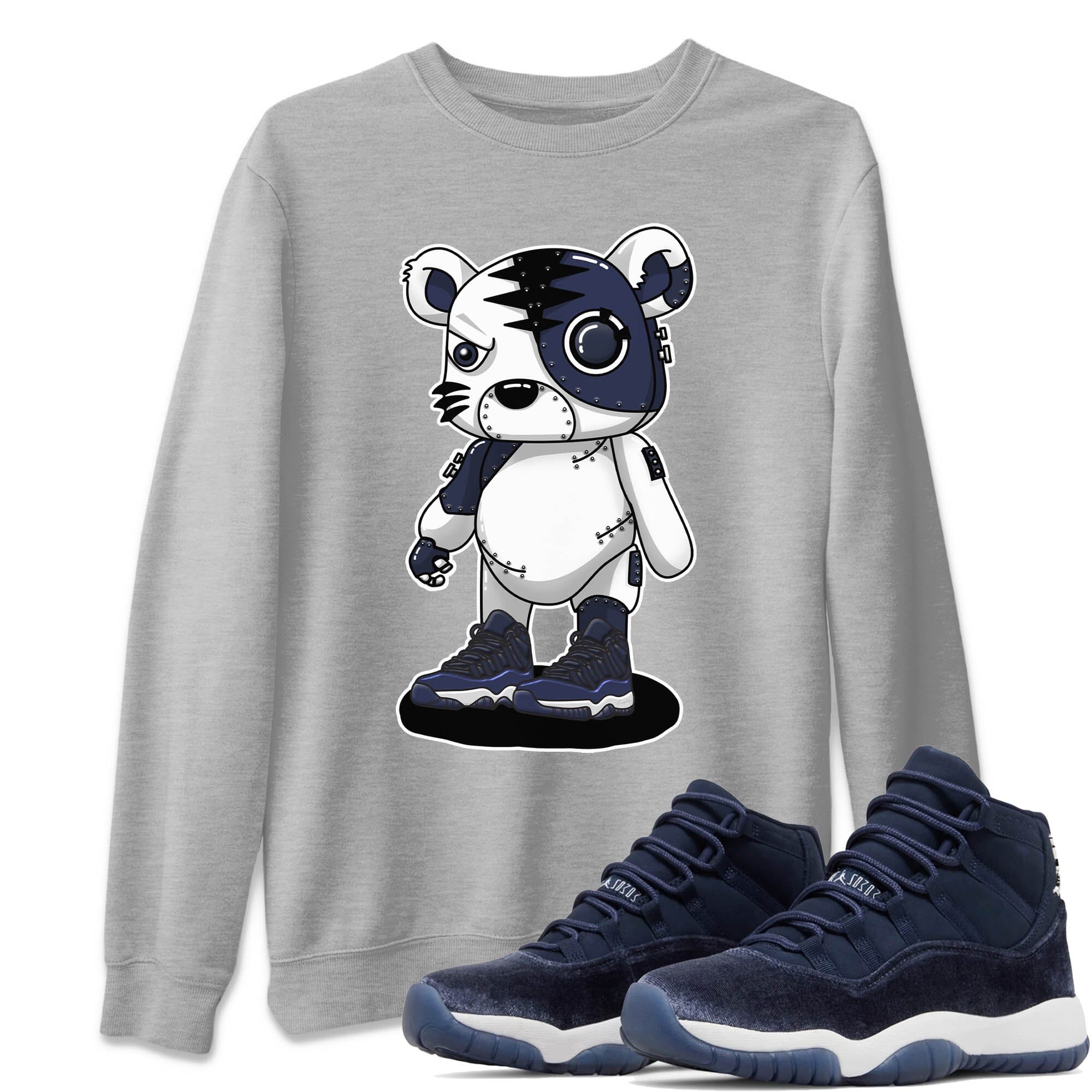 Cyborg Tiger Unisex Tops - Air Jordan 11 Midnight Navy