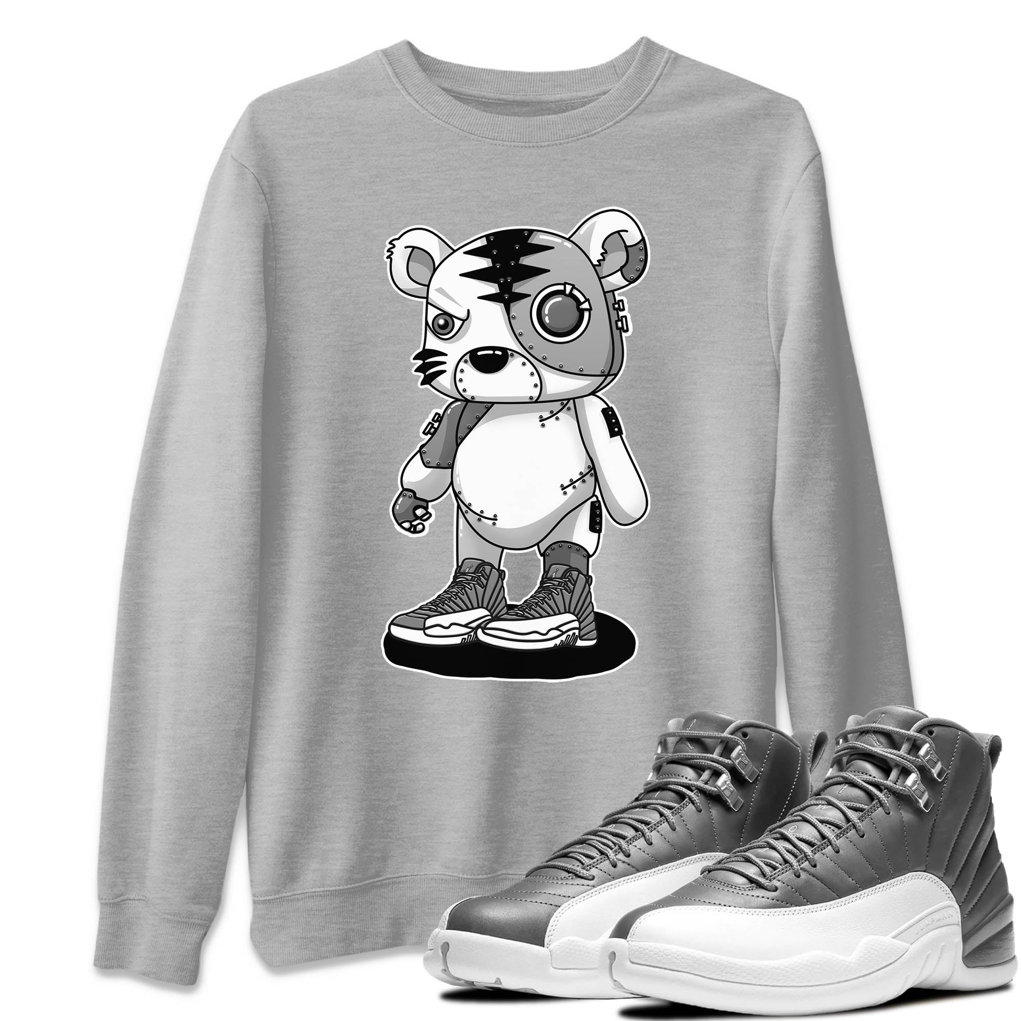 Cyborg Tiger Unisex Tops - Air Jordan 12 Stealth